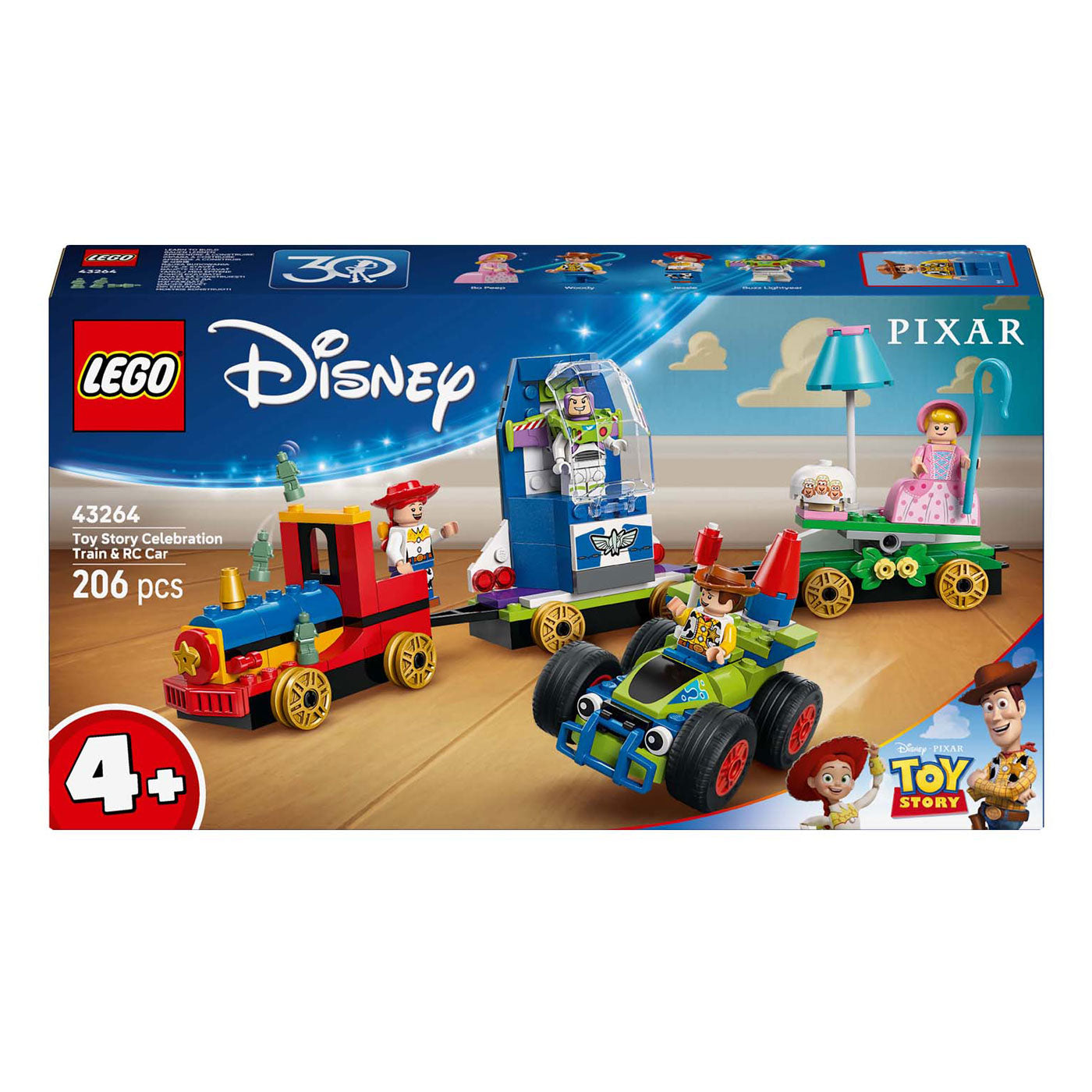 Lego disney en pixar's toy story feesttrein en rc auto set - 43264