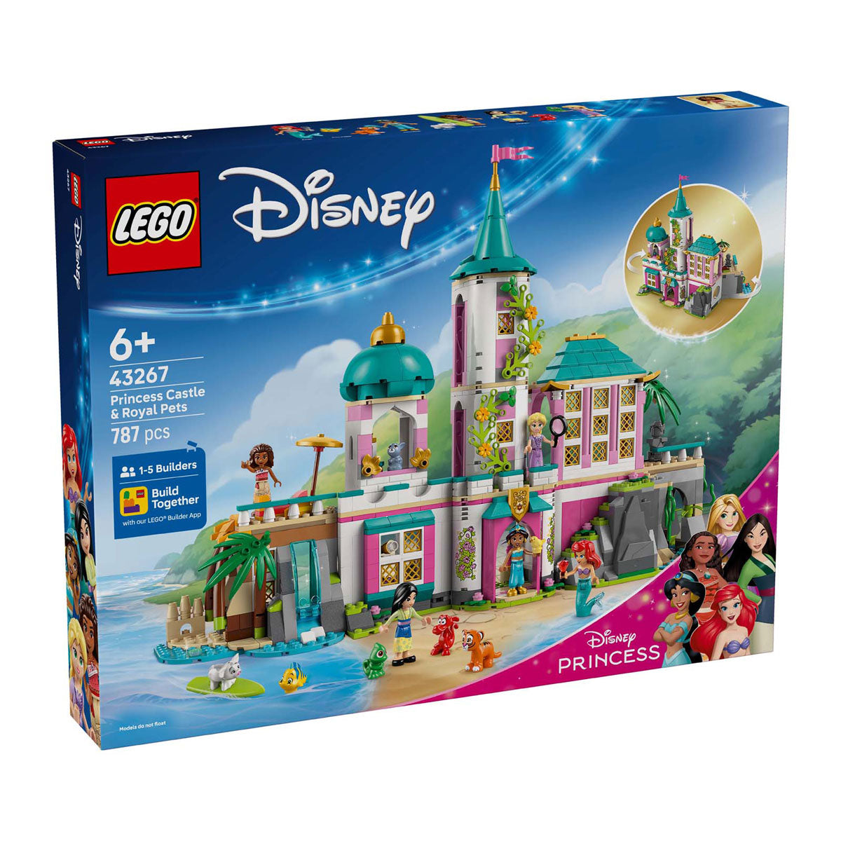 Disney lego 43267 prinses prinsessenkasteel en koninklijke huisdieren