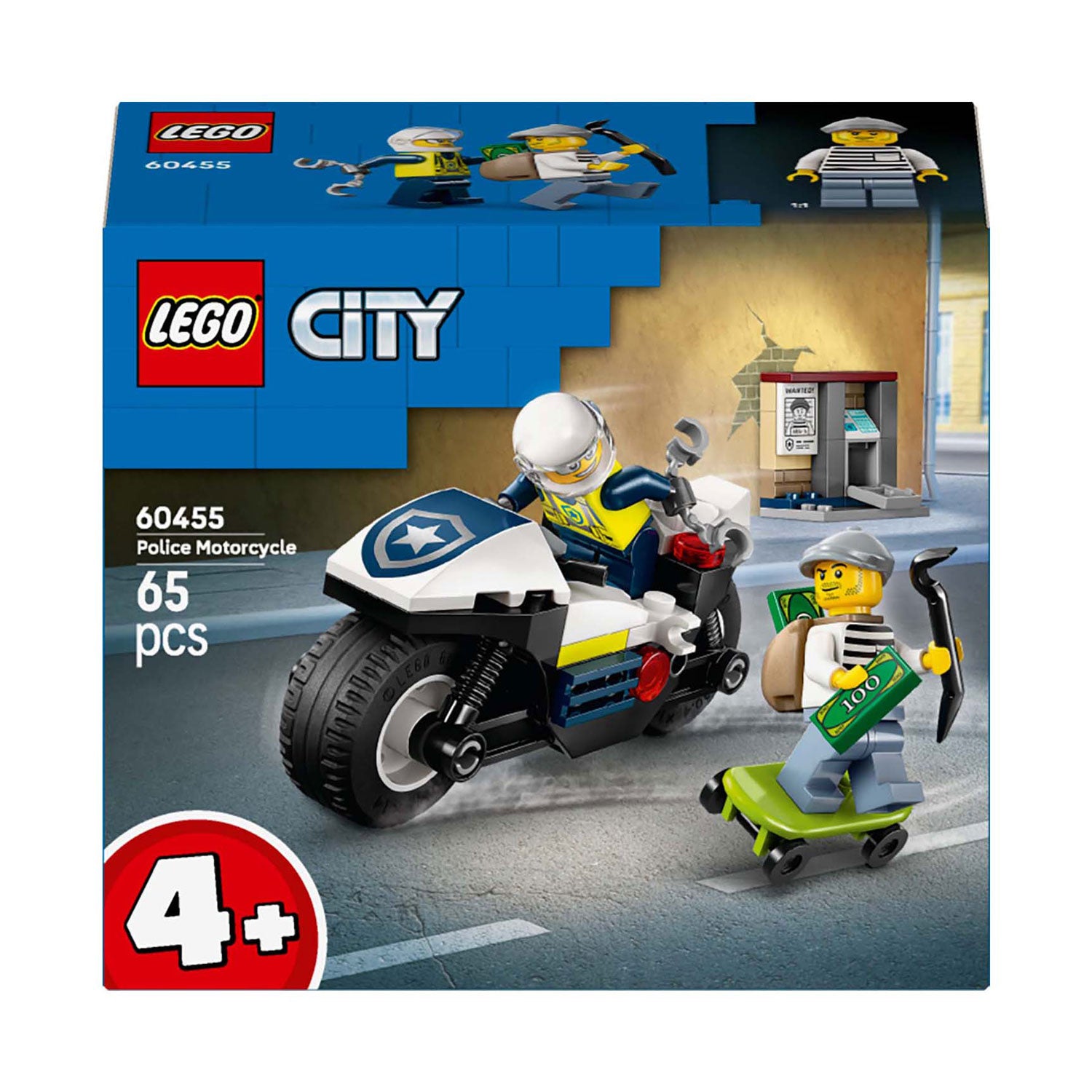 Lego city 60455 achtervolging op politiemotor