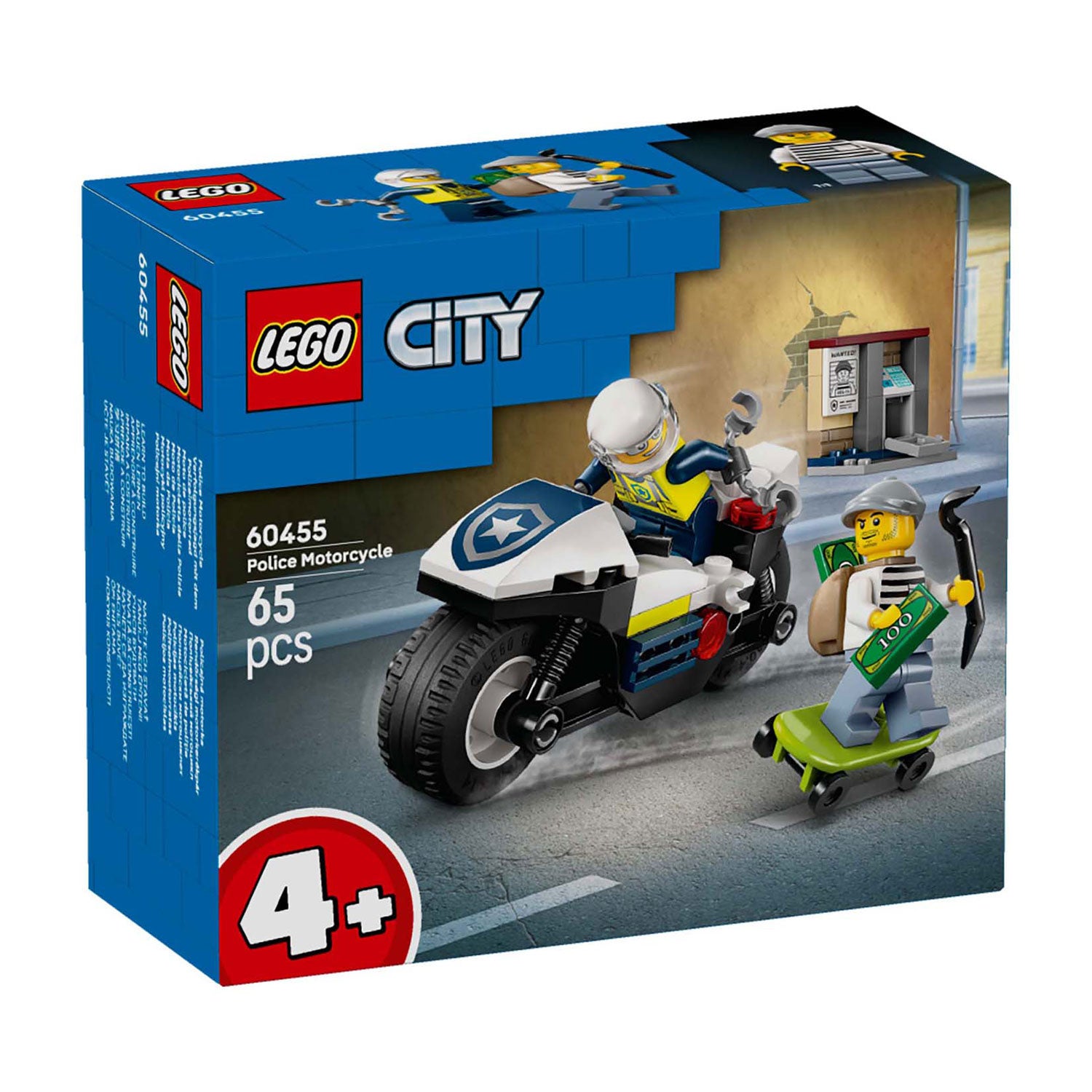 Lego city 60455 achtervolging op politiemotor