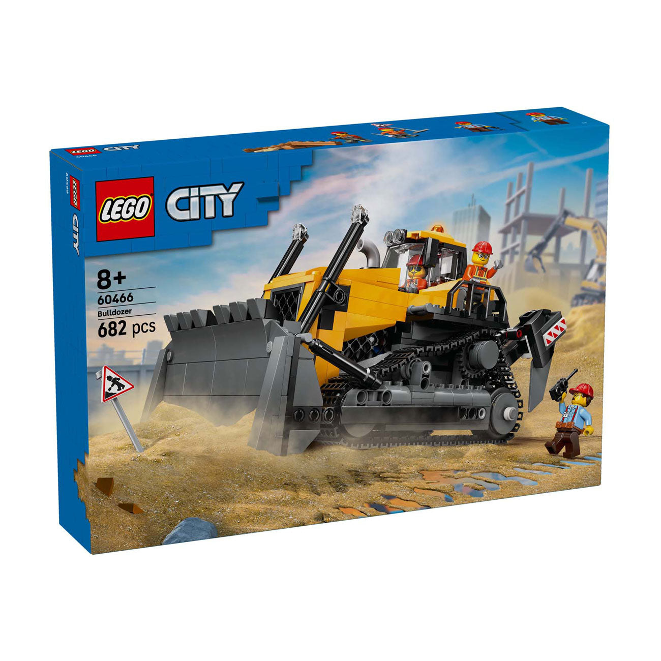 Lego 60466 grote stadsvoertuigen gele bulldozer