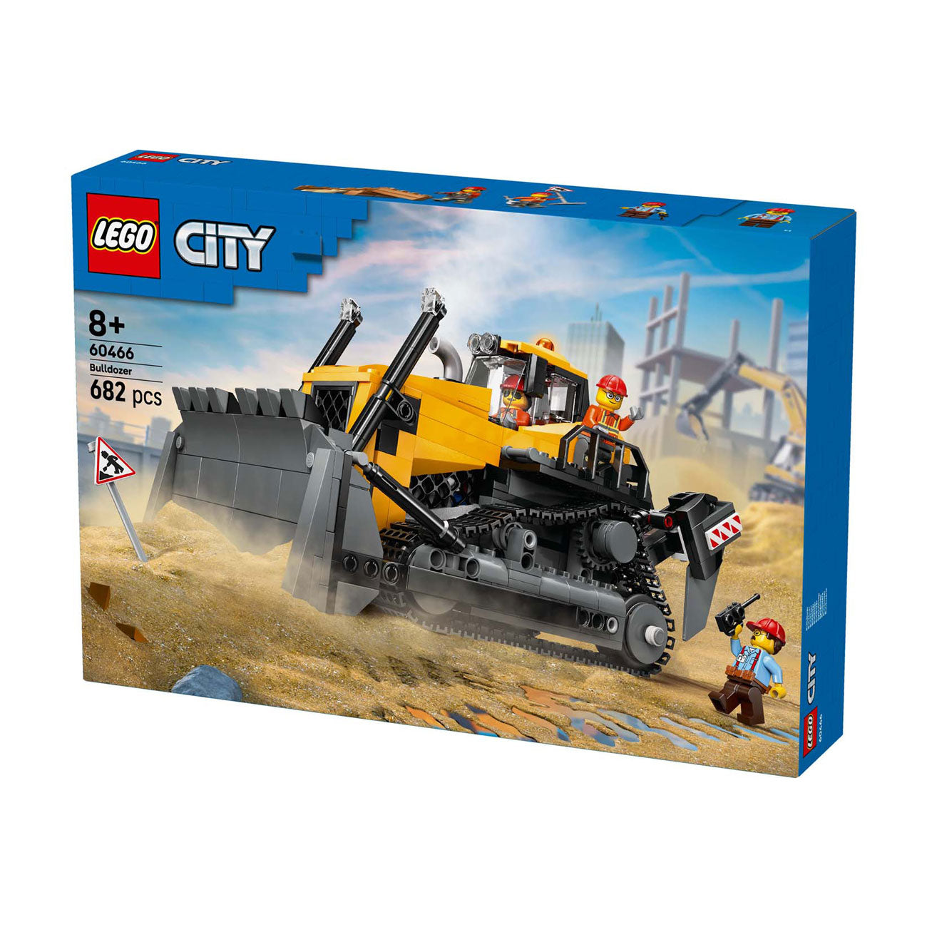 Lego 60466 grote stadsvoertuigen gele bulldozer