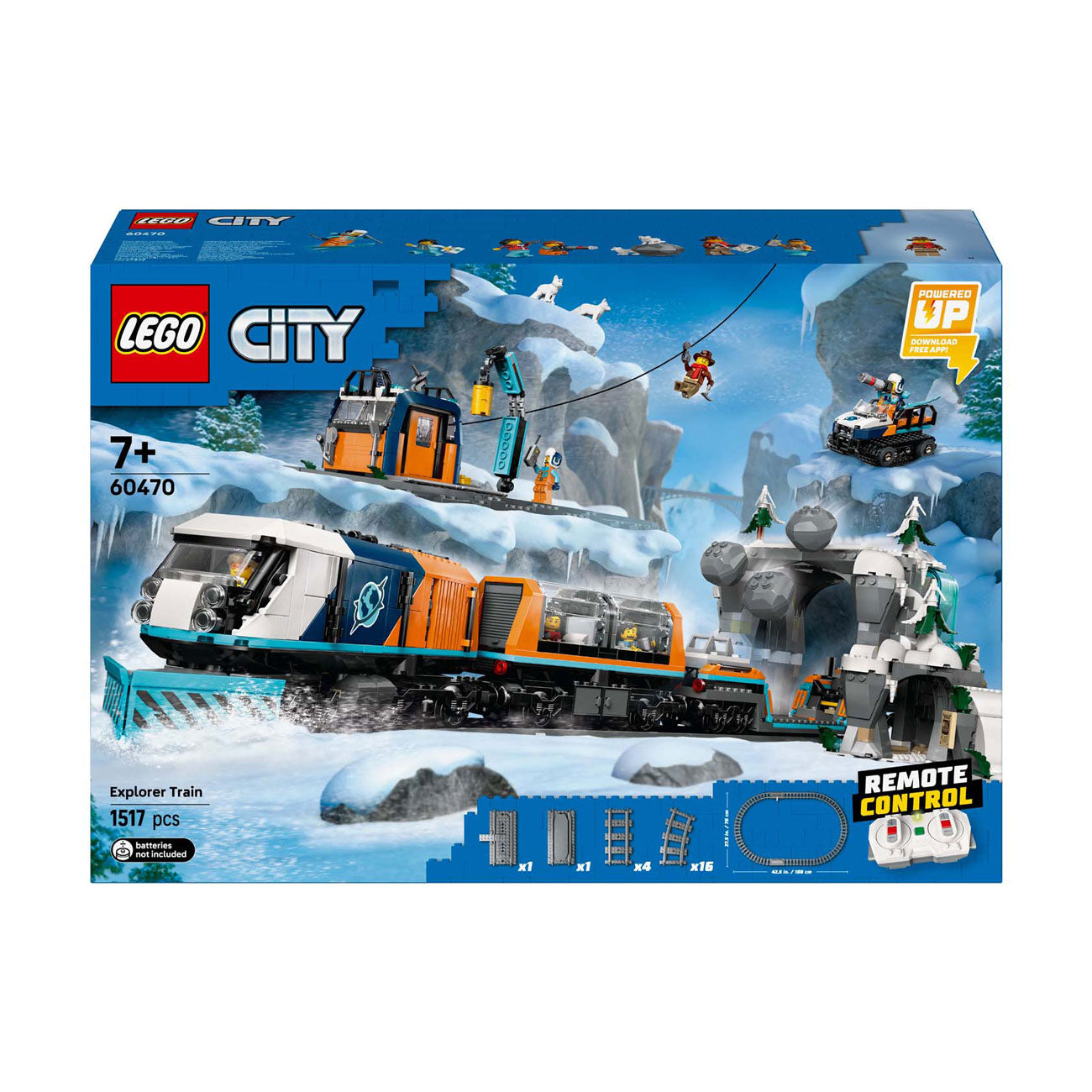 Lego city 60470 onderzoekstrein op de noordpool