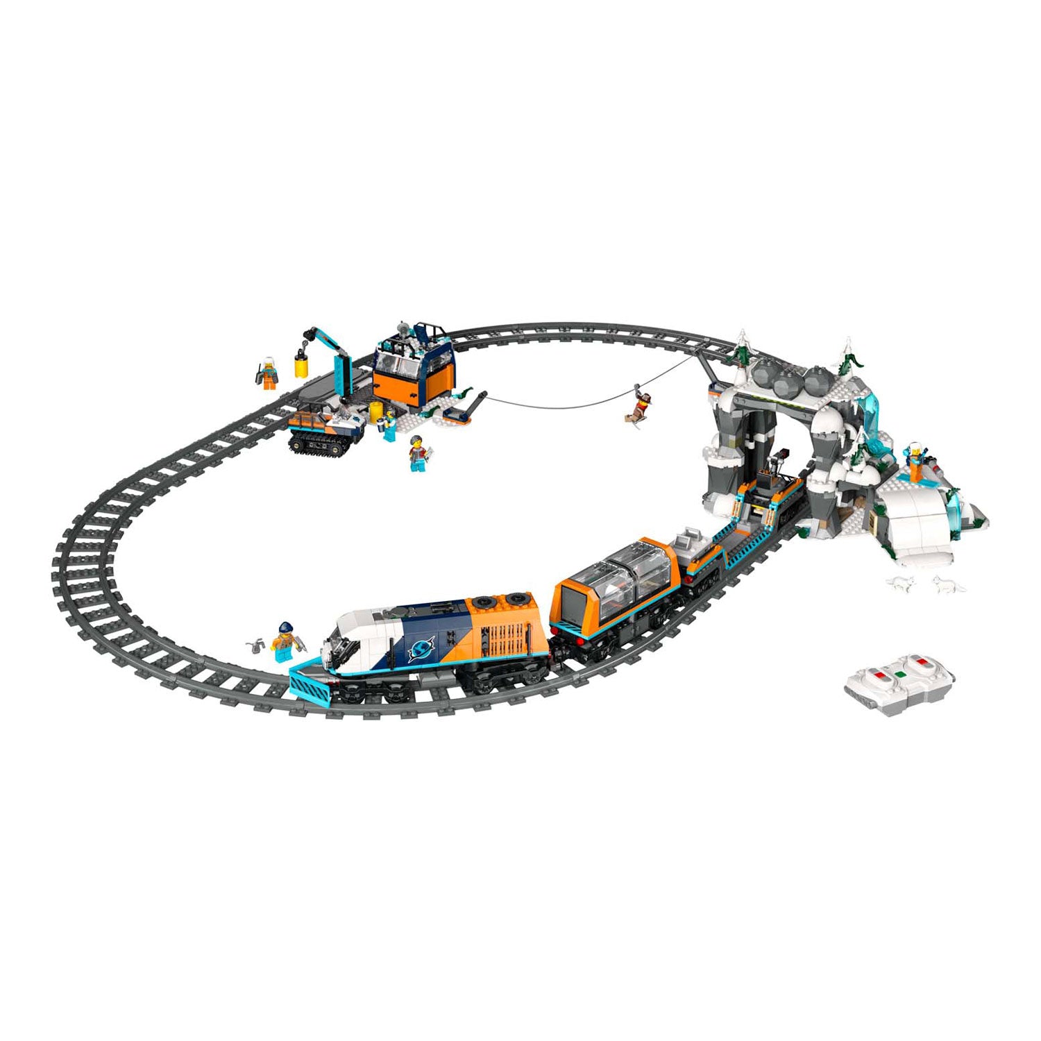 Lego city 60470 onderzoekstrein op de noordpool