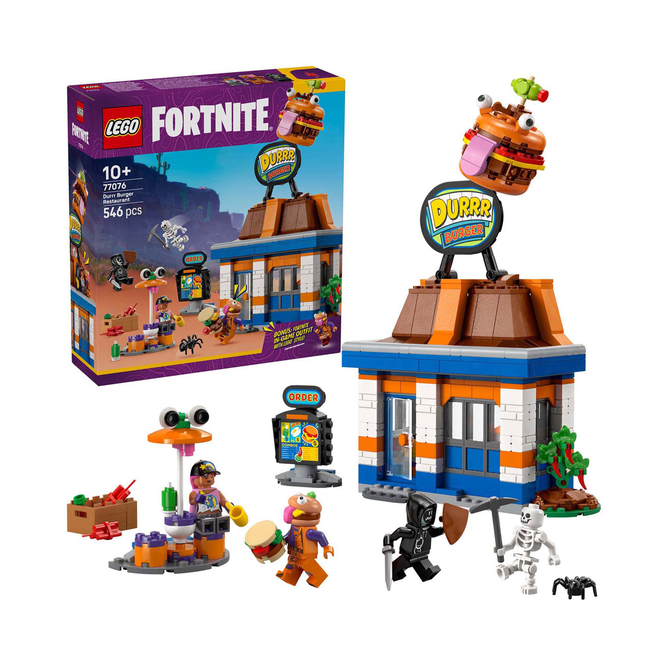 Lego fortnite - durrr burger restaurant constructiespeelgoed (77076)