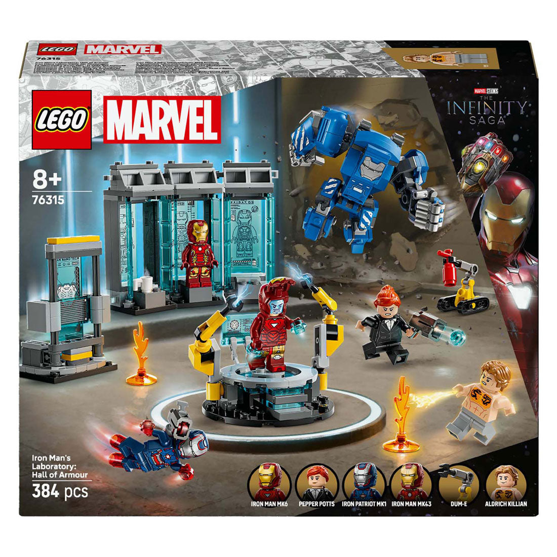 Lego 76315 superhelden wonder iron mans laboratorium: harnasruimte