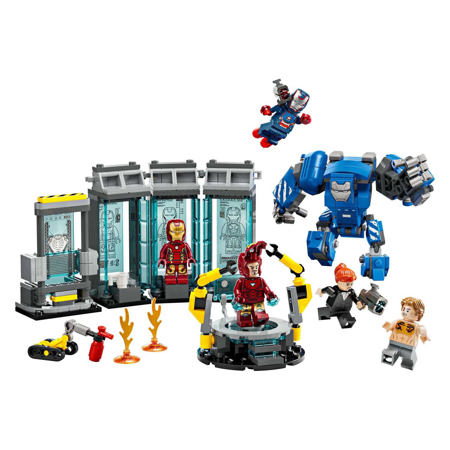 Lego 76315 superhelden wonder iron mans laboratorium: harnasruimte