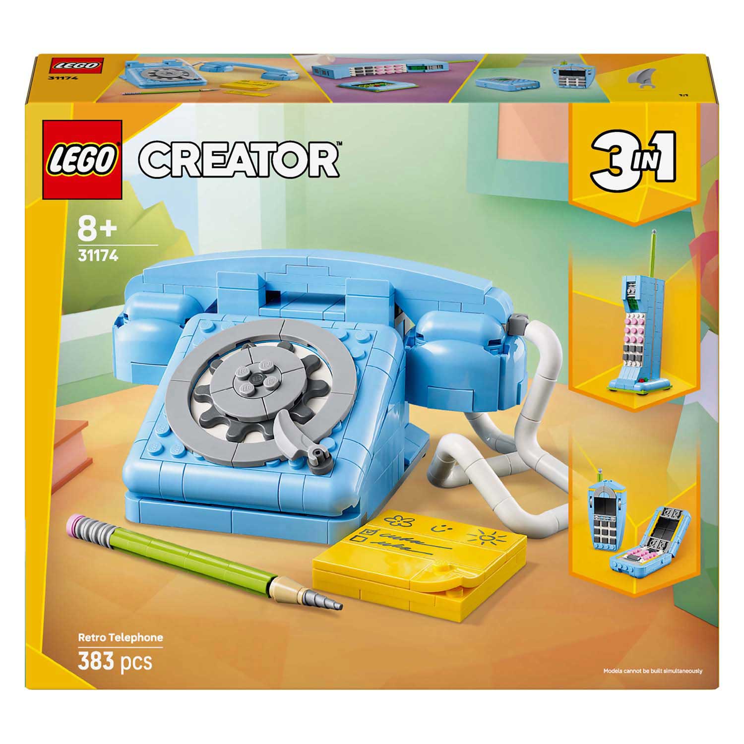 Lego ® creator 3in1 retro telefoon, vintage telefoon - 31174