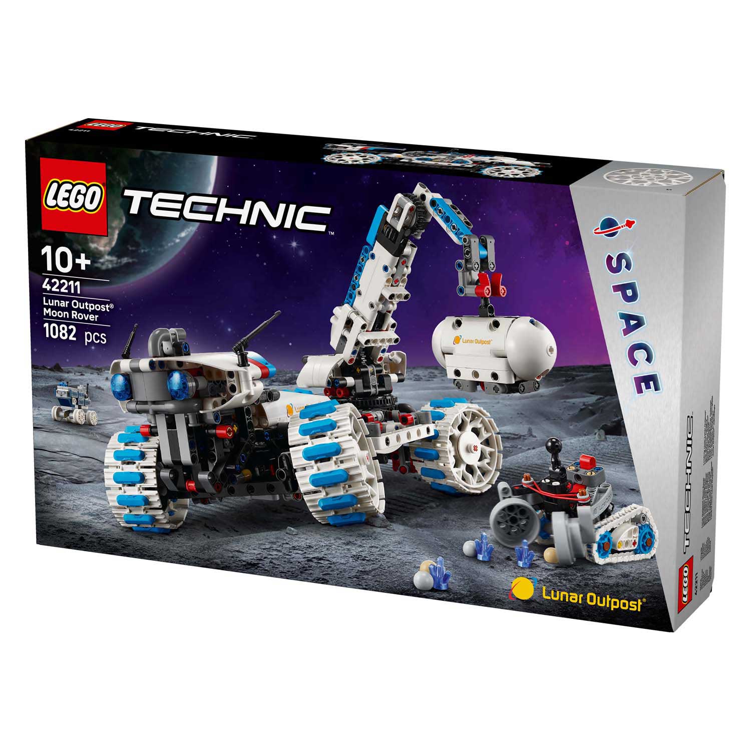 Lego technic 42211 lunar outpost maanrover ruimtevoertuig