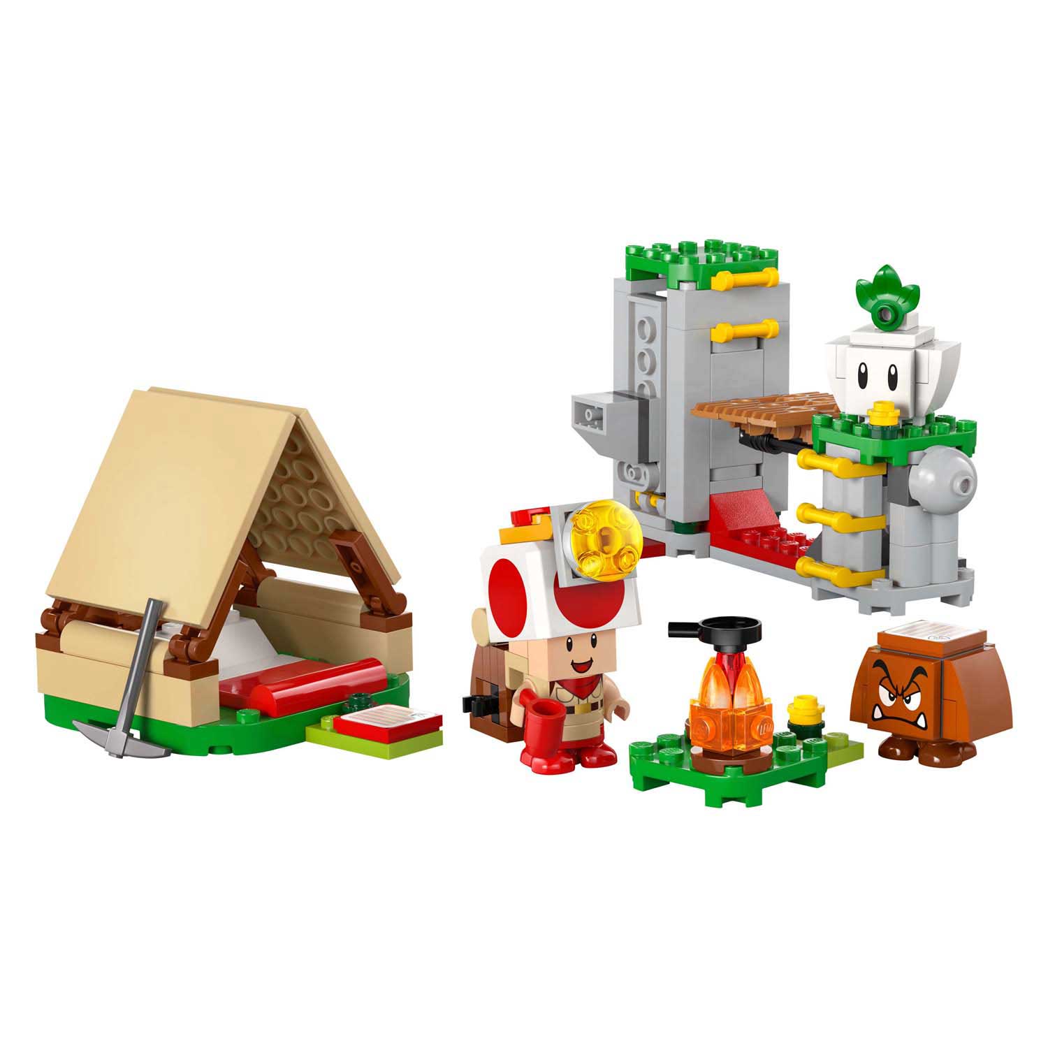 Lego super mario 72040 toad-baas kampeerplaats