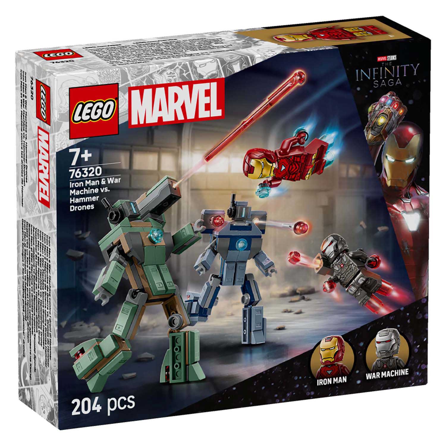 Lego super heroes marvel 76320 iron man en war machine vs hammer drones