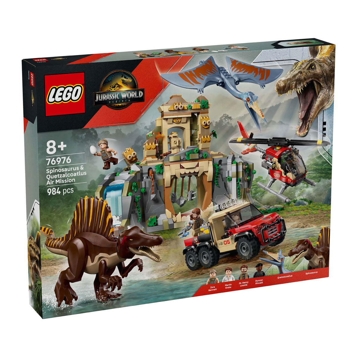 Lego jurassic world 76976 spinosaurus en quetzalcoatlus luchtmissie