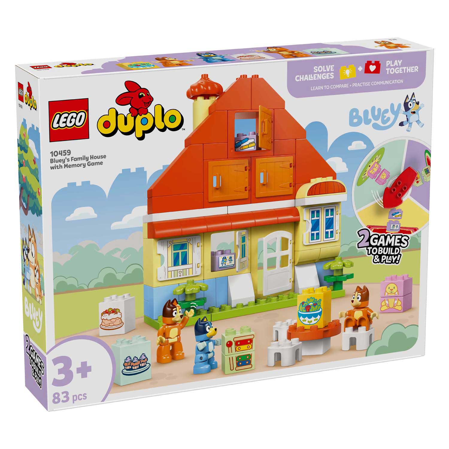 Lego ® duplo® bluey: huis van bluey en haar familie met geheugenspel - 10459