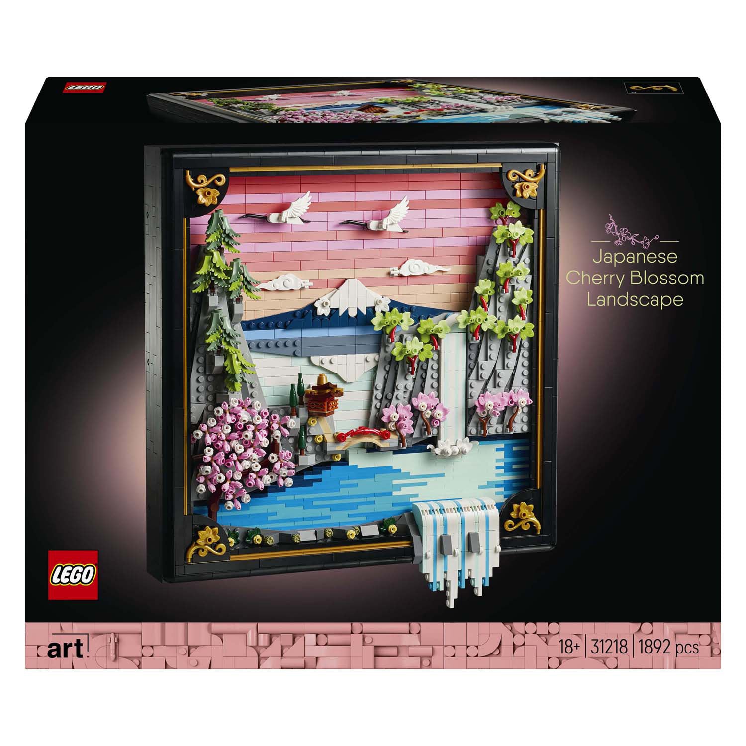 Lego ® art landschap met japanse kersenbloesems wanddecoratie - 31218