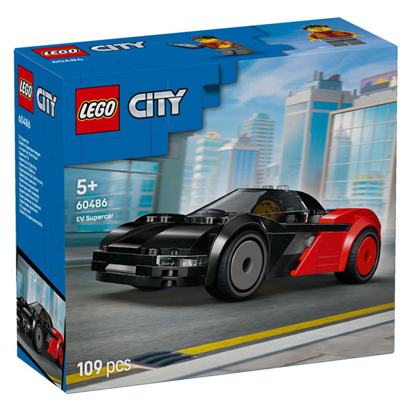 Lego city ev supercar auto bouwpakket met speelgoed voor kinderen met minifiguur - 60486