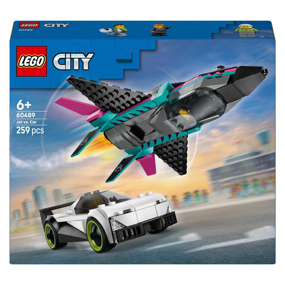 Lego city great vehicles - 60489 - straalvliegtuig vs. sportauto