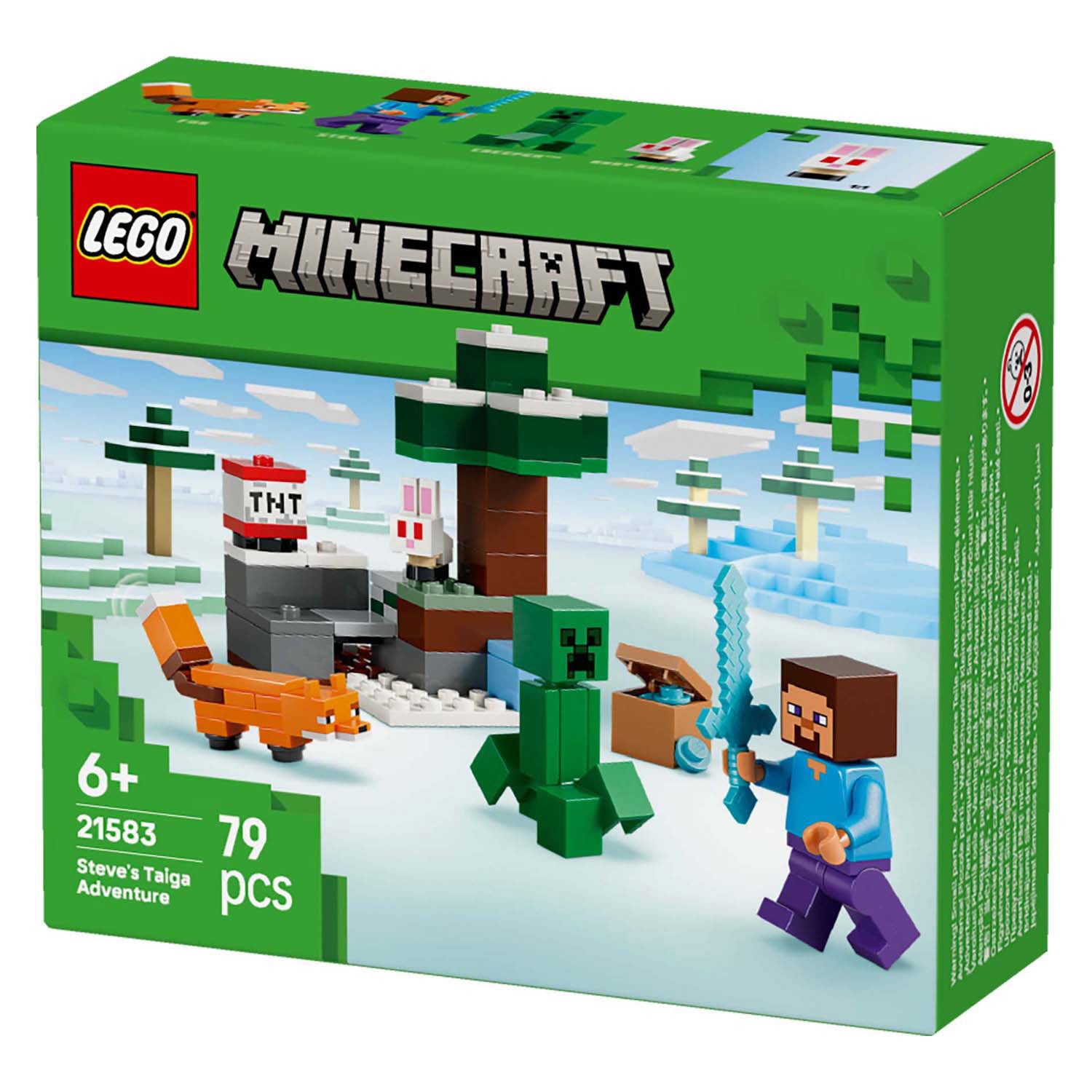 Lego minecraft steve's taiga adventure constructiespeelgoed