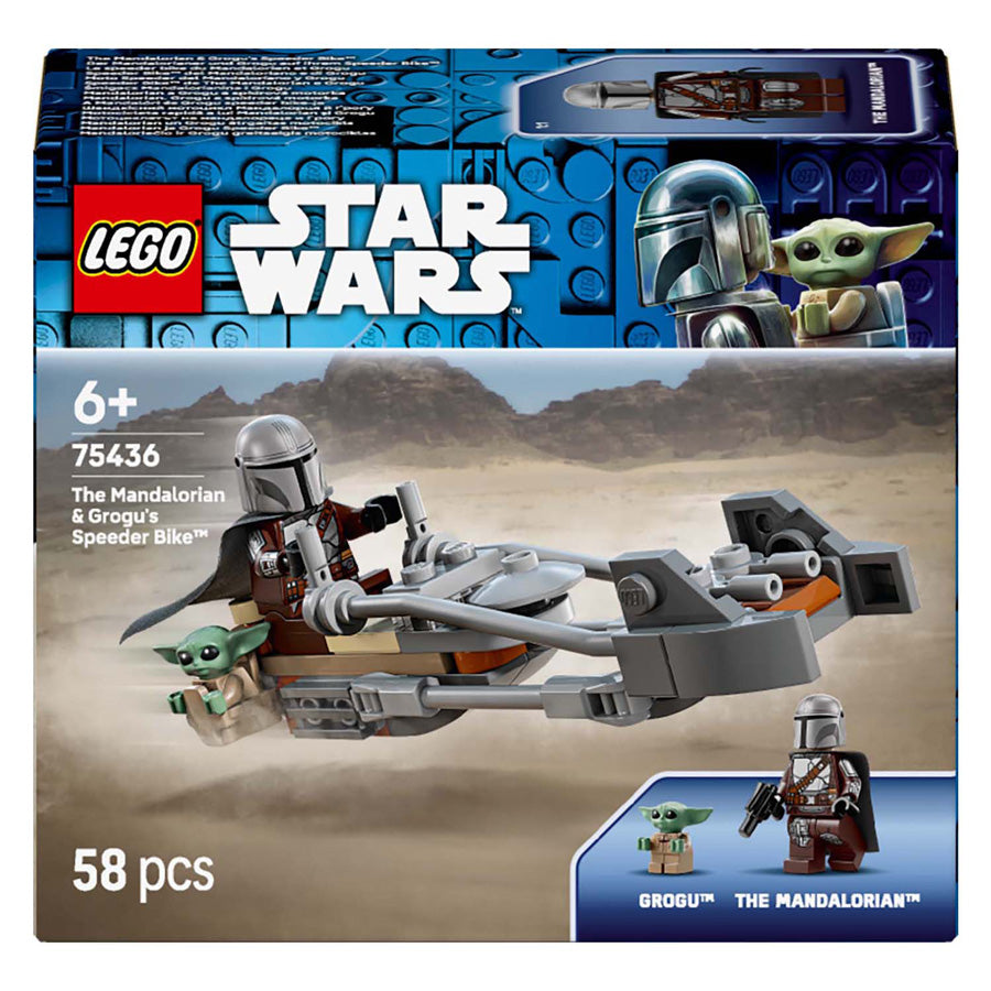 Lego star wars 75436 mandalorian en grogu's speederbike