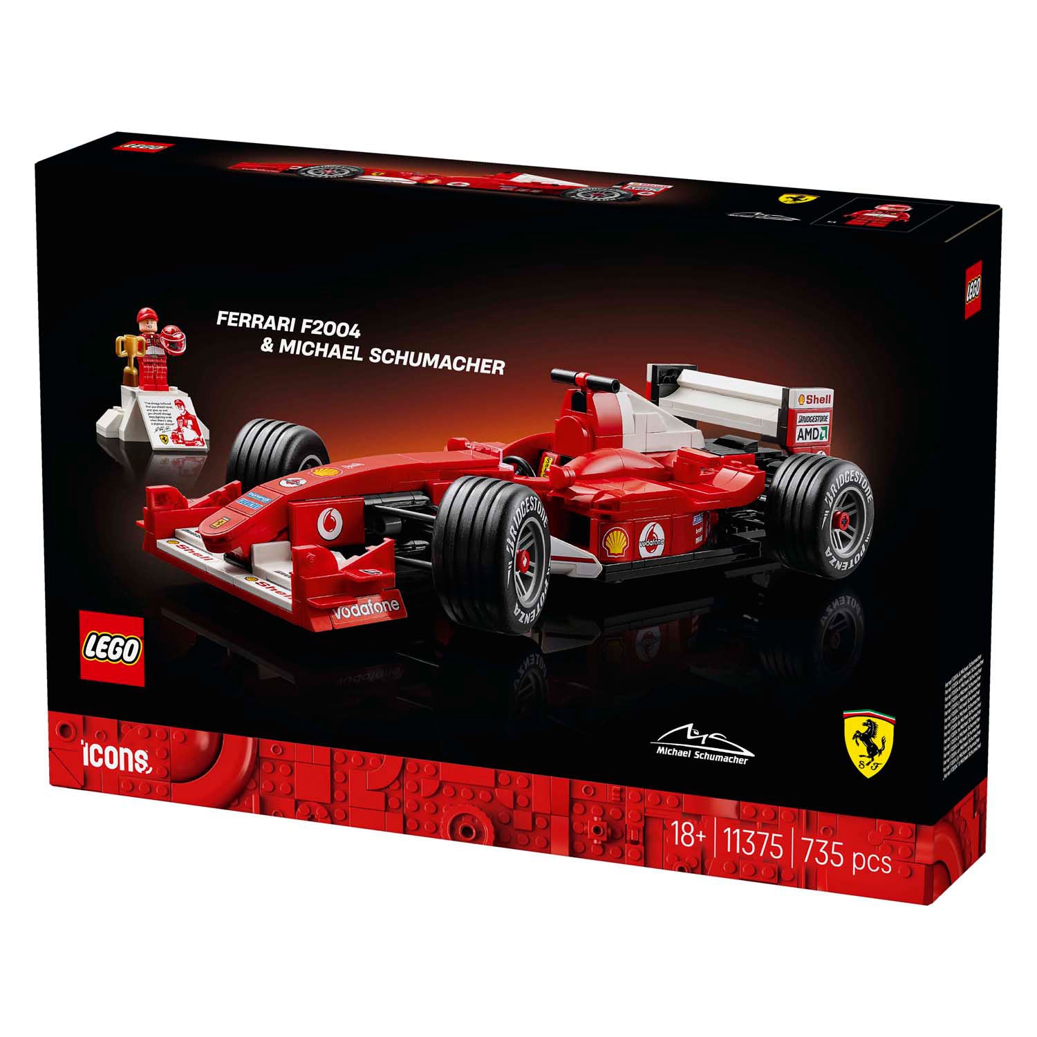 Lego icons ferrari f2004 en michael schumacher - 11375
