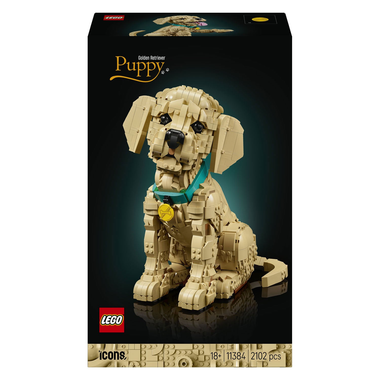 Lego ® icons golden retriever puppy - decoratieve dierenfiguur - bouwset voor volwassenen - 11384