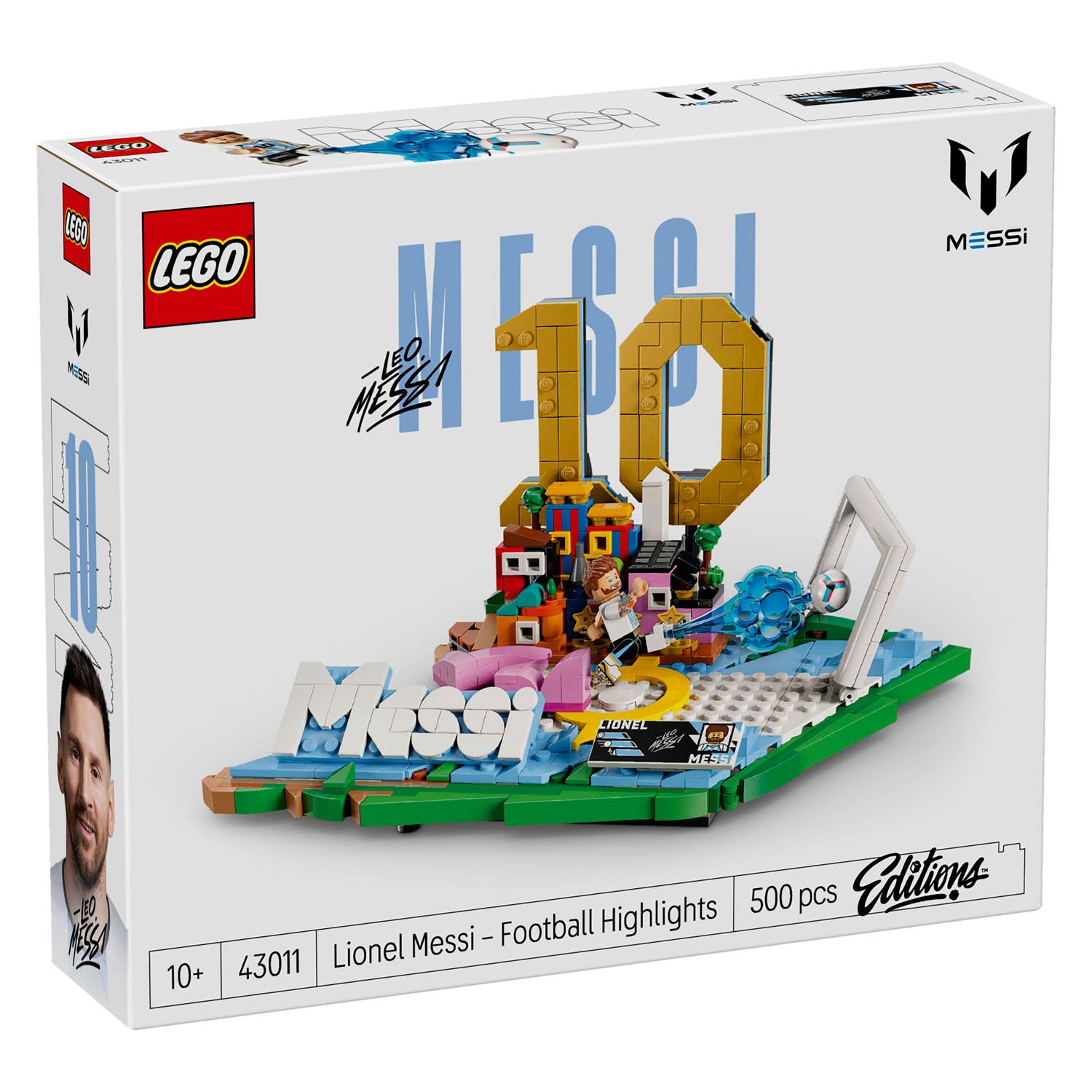Lego editions lionel messi – voetbalhoogtepunten bouwpakket en kinderkamer decoratie - 43011