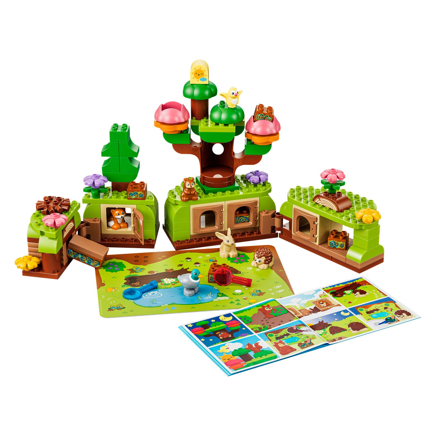 Lego duplo ontdekkingsbos met wilde dieren speelgoed voor kinderen en kinderkamer decoratie 10480
