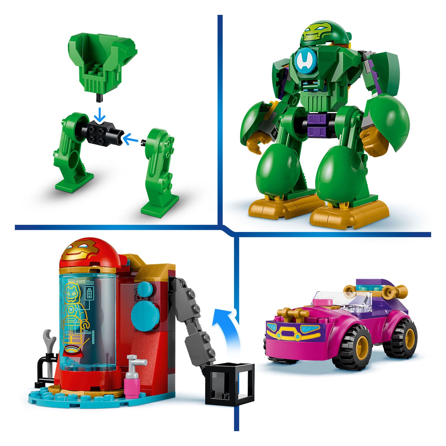 Lego ® ǀ marvel iron man en zijn fantastische vriendjes loki tegen team iron man - cadeau voor kinderen vanaf 4 jaar - 11211