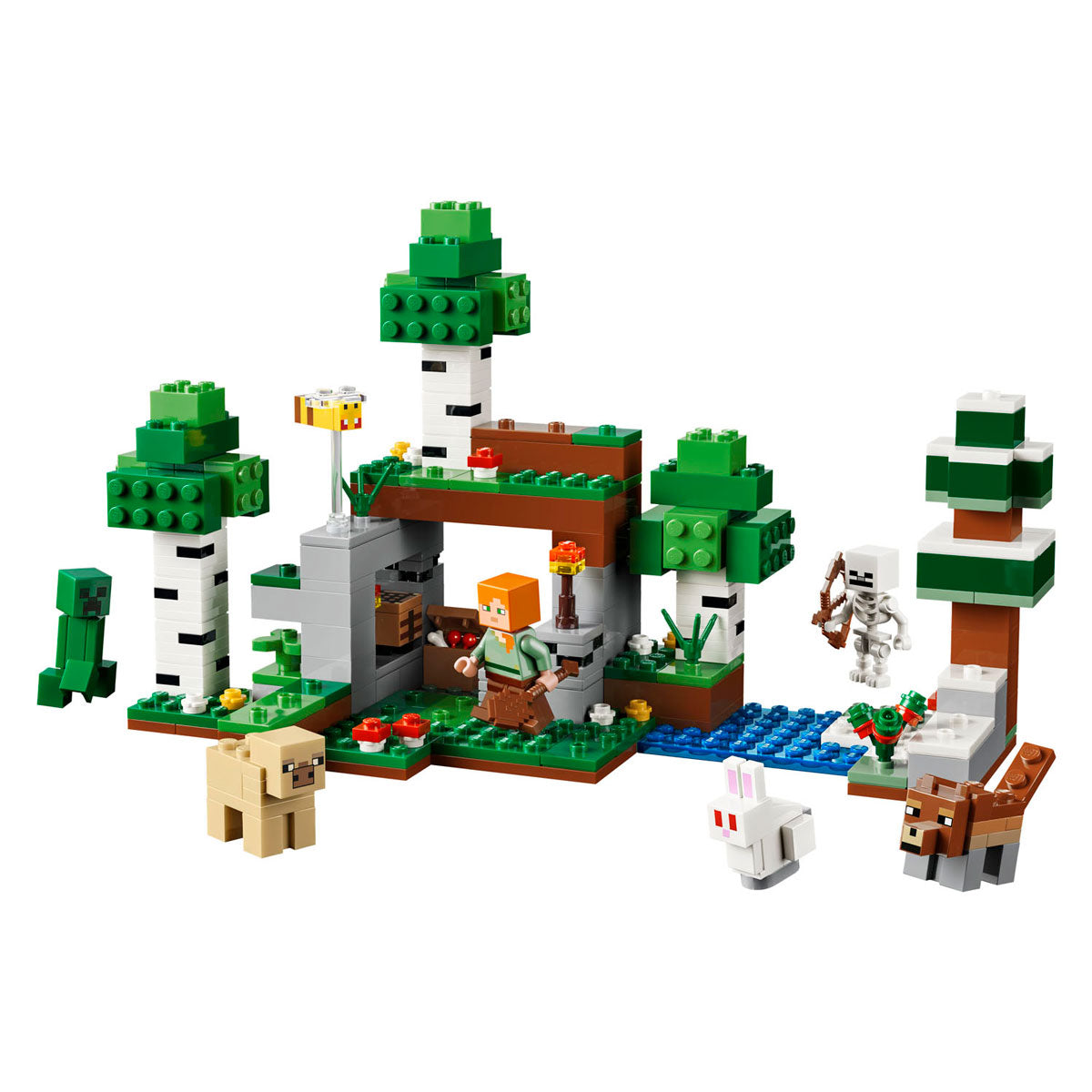 Lego minecraft eerste nacht-avontuur speelgoed voor kinderen en kinderkamer decoratie 21593