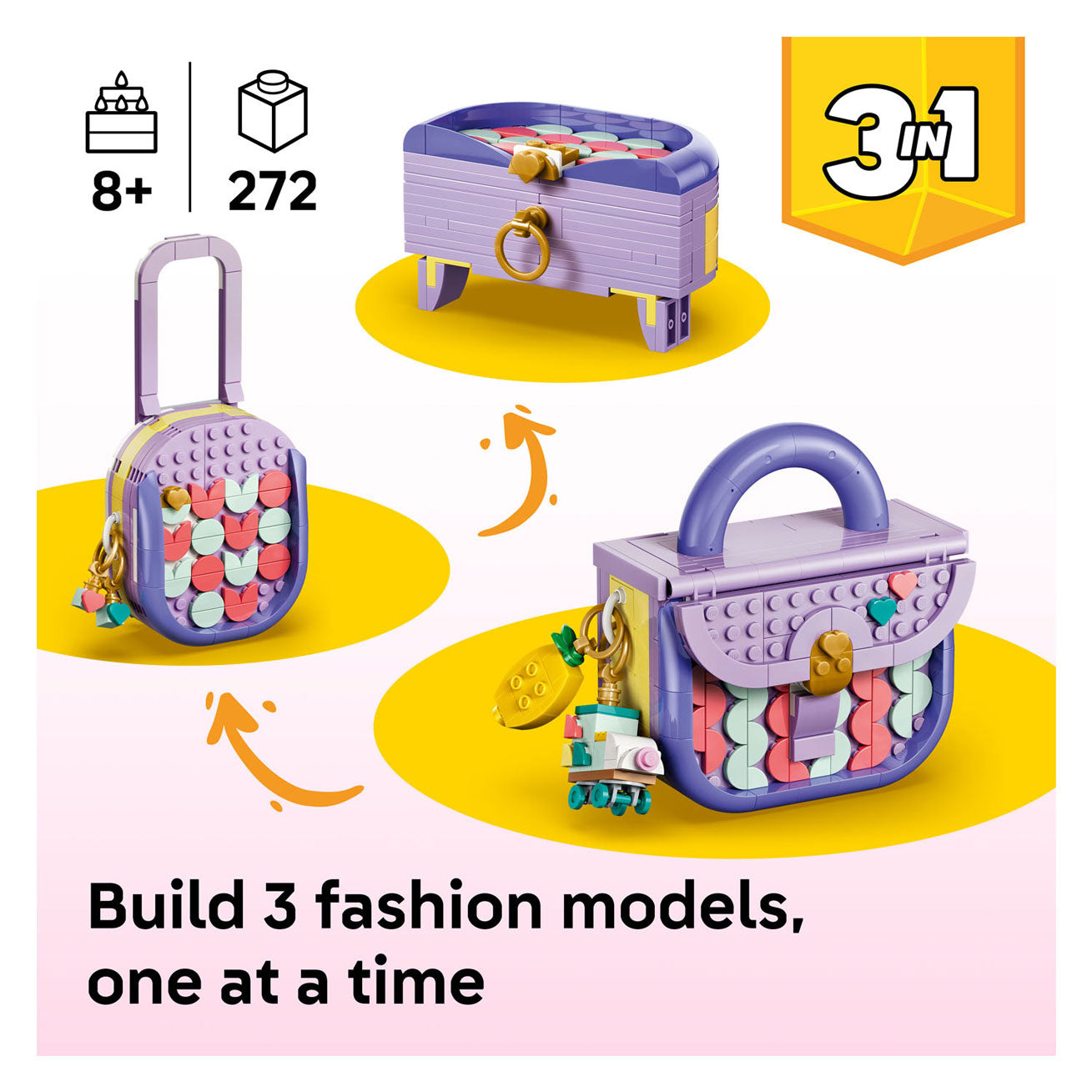 Lego creator 3in1 stijlvolle tas met opbergruimte, koffer en opbergdoosje speelgoed 31391
