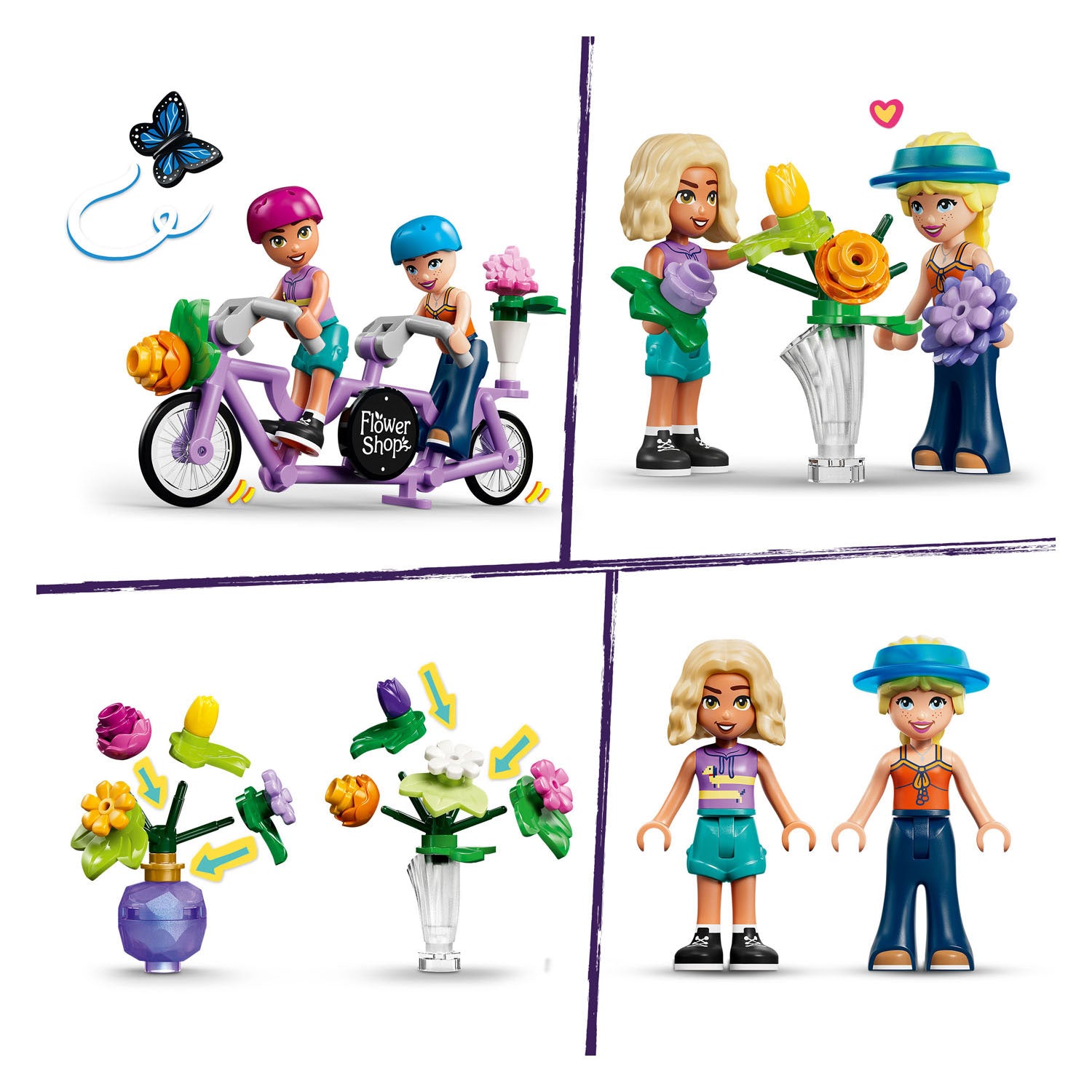 Lego friends creatieve bloemenwinkel bouwpakket voor kinderen met bloemen en speelgoedwinkel 42693