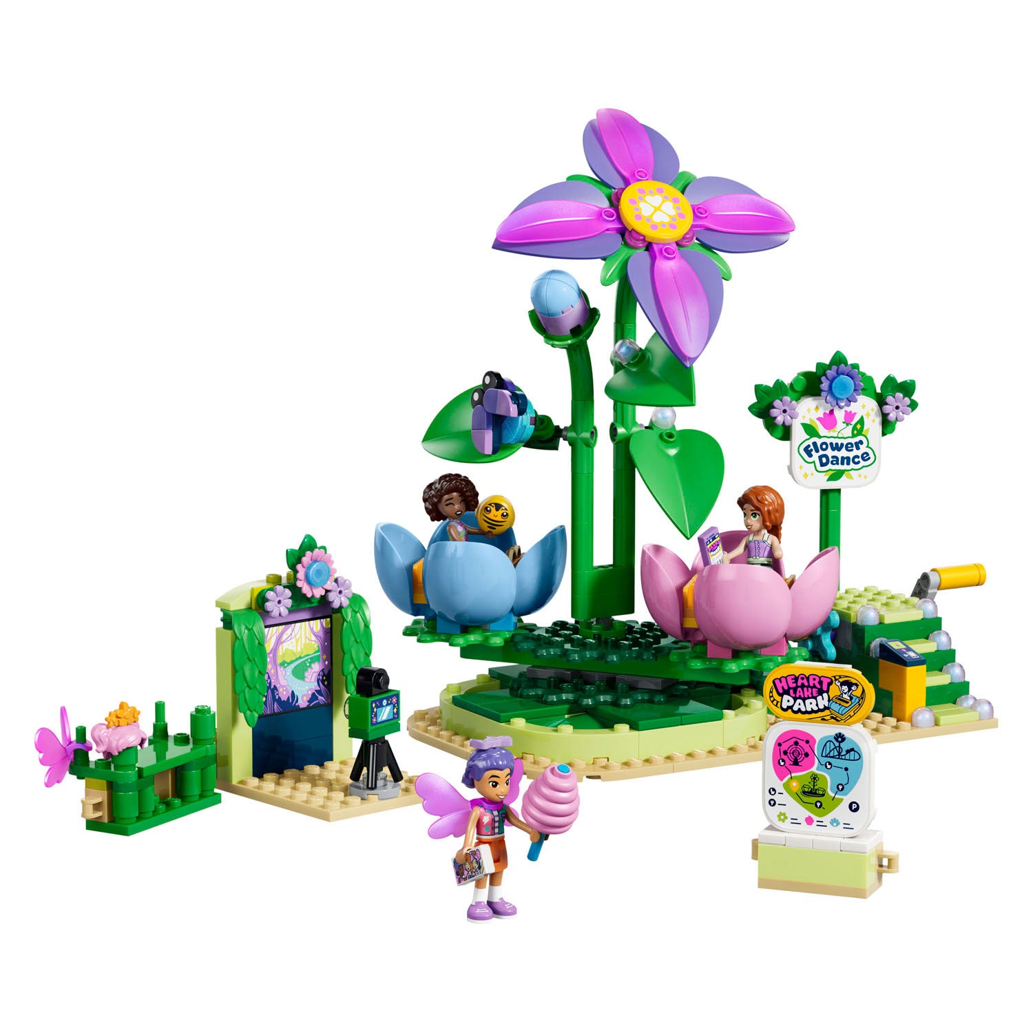 Lego friends draaiende theekopjesattractie met bloementhema speelgoed voor kinderen vanaf 7 jaar 42702