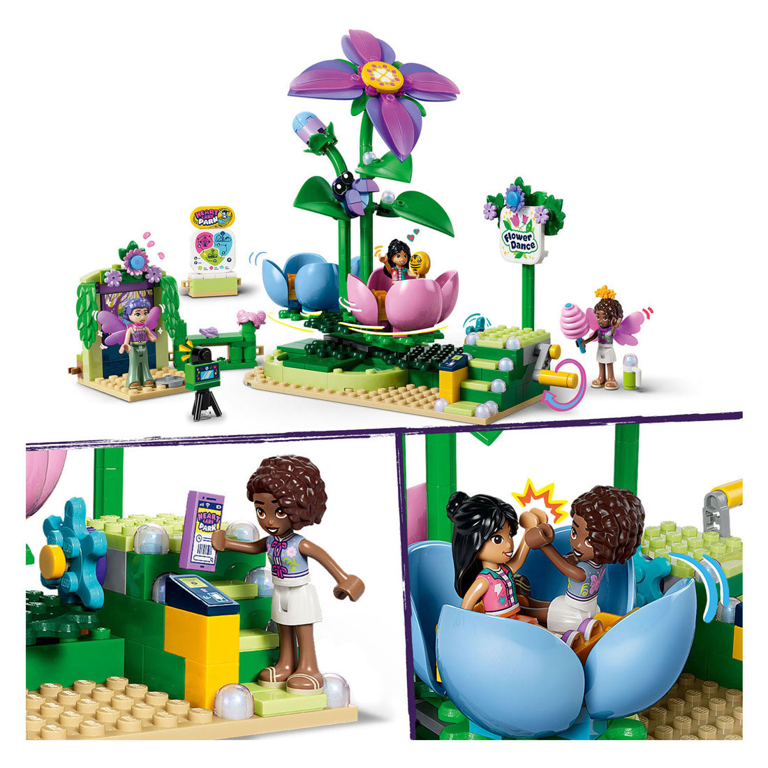 Lego friends draaiende theekopjesattractie met bloementhema speelgoed voor kinderen vanaf 7 jaar 42702