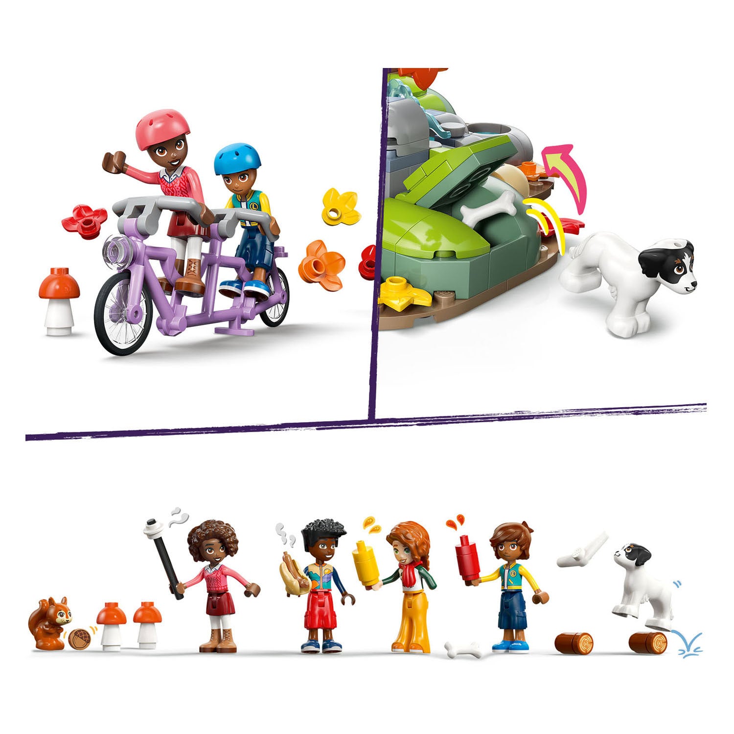 Lego friends gezellige boshut in de herfst speelgoed met dieren figuren en poppetjes 42705