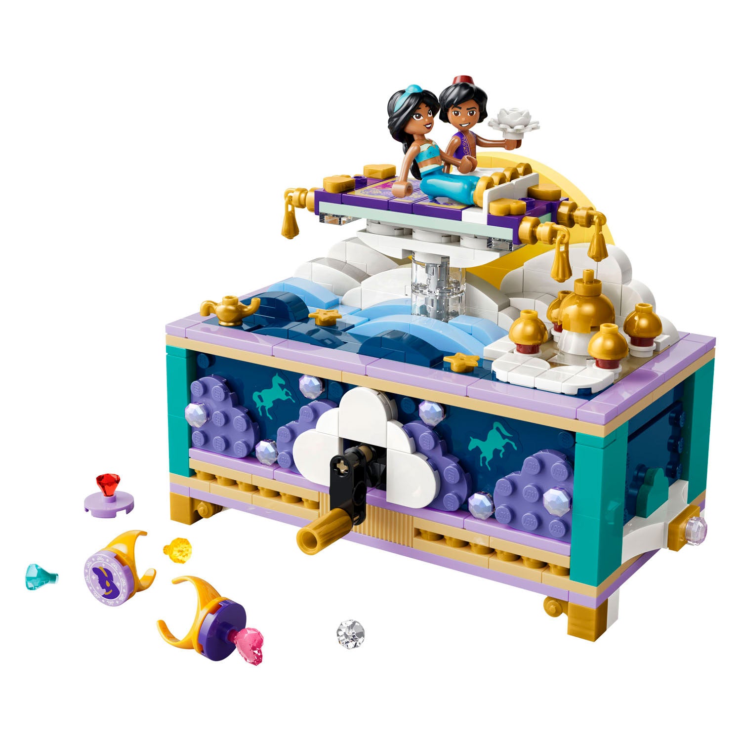 Lego ǀ disney princess jasmines sieradendoos bouwbaar speelgoed voor kinderen 43295