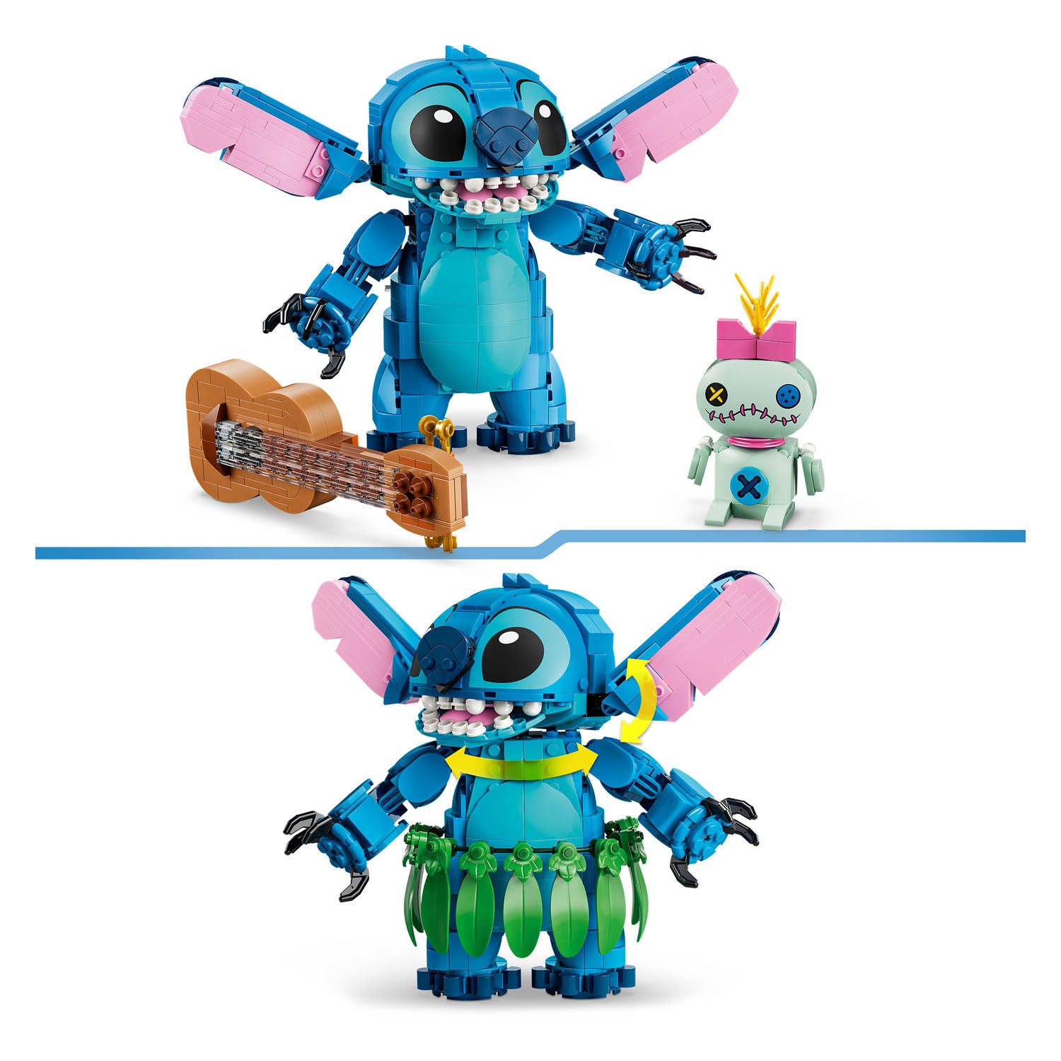 Lego ǀ disney stitch en scrump bouwpakket voor kinderen en kinderkamer decoratie 43296