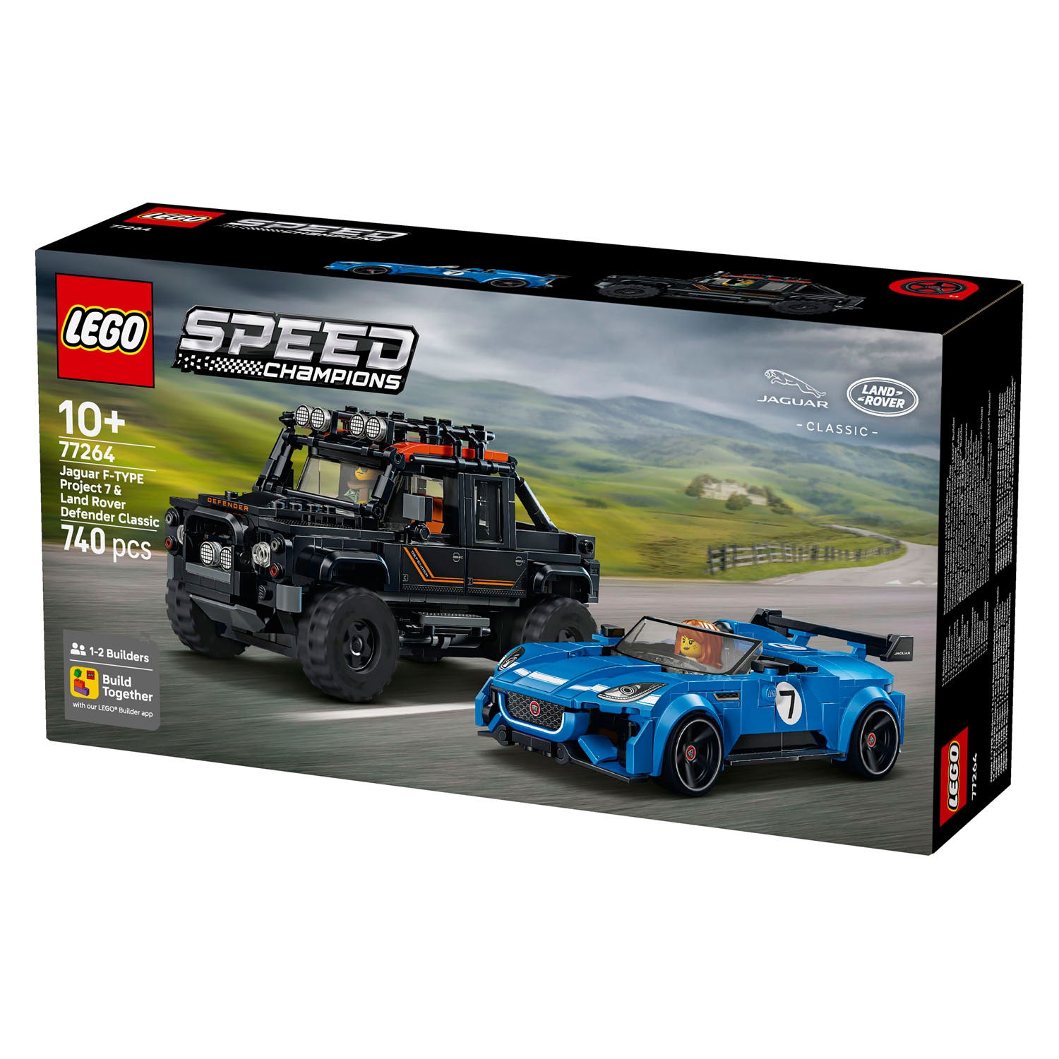 Lego speed champions jaguar project 7 en land rover defender auto bouwpakket voor kinderen 77264