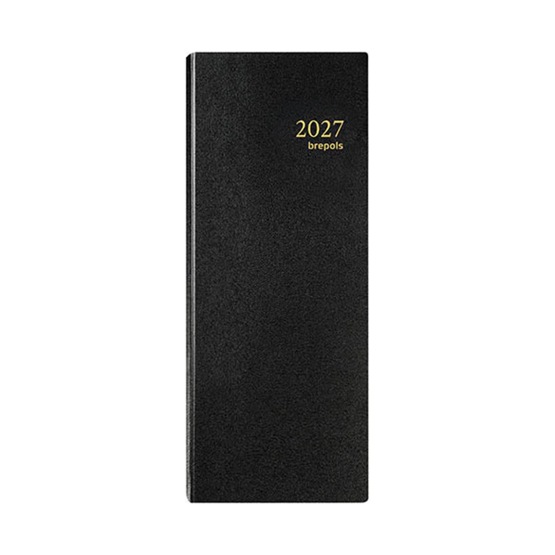 Brepols bureauagenda saturnus 1 dag 2027 lima zwart 13x33cm
