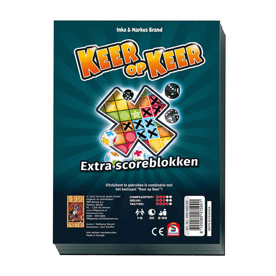 Spel keer op keer scoreblok 2 stuks niveau 1