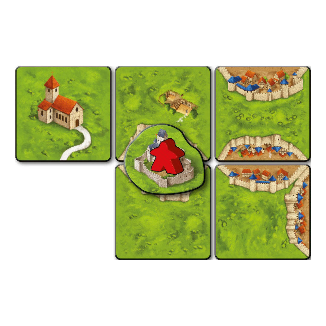 999Games Carcassonne: Bruggen, Burchten en Bazaars Uitbreiding Bordspel