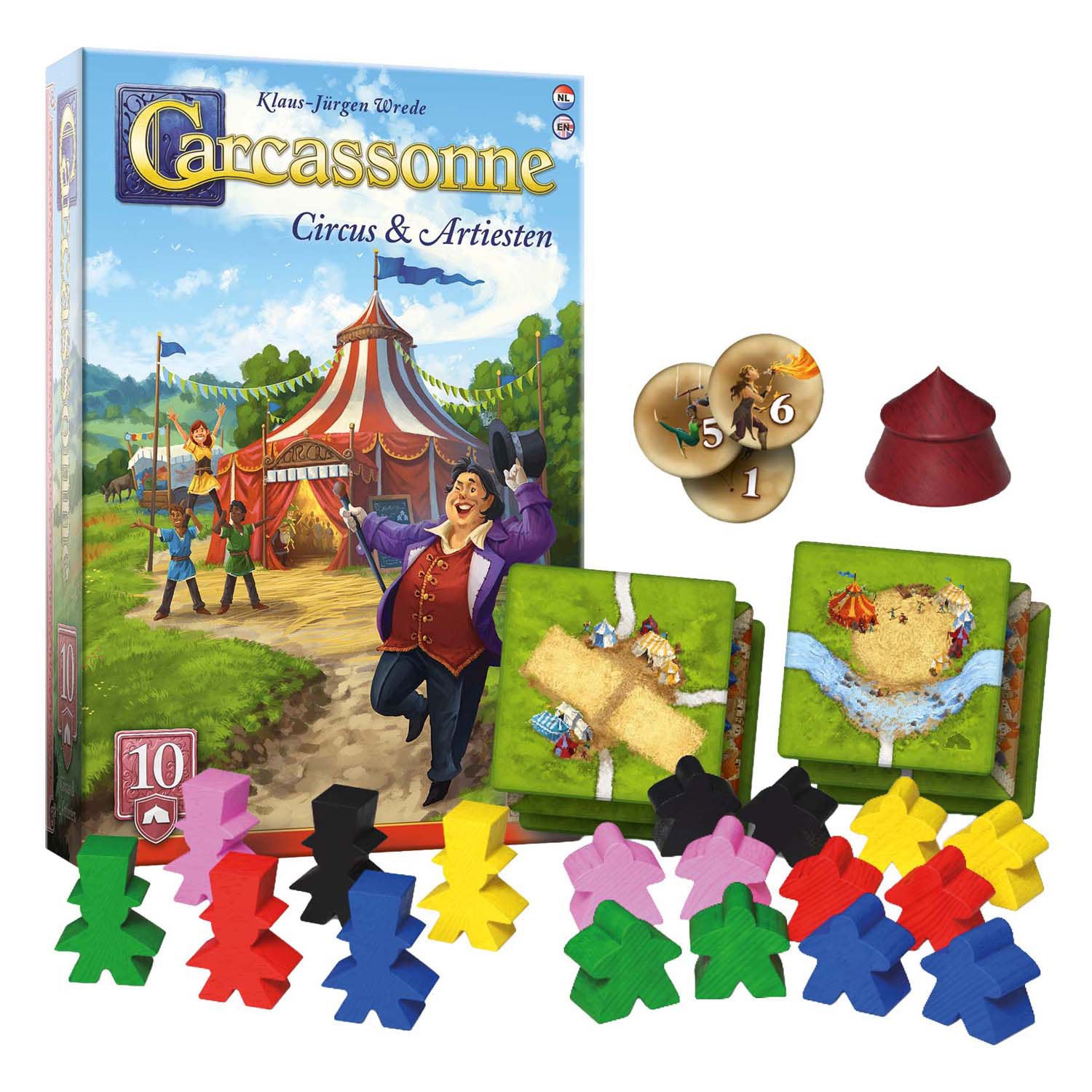 999games 999 games carcassonne circus artiesten uitbreiding