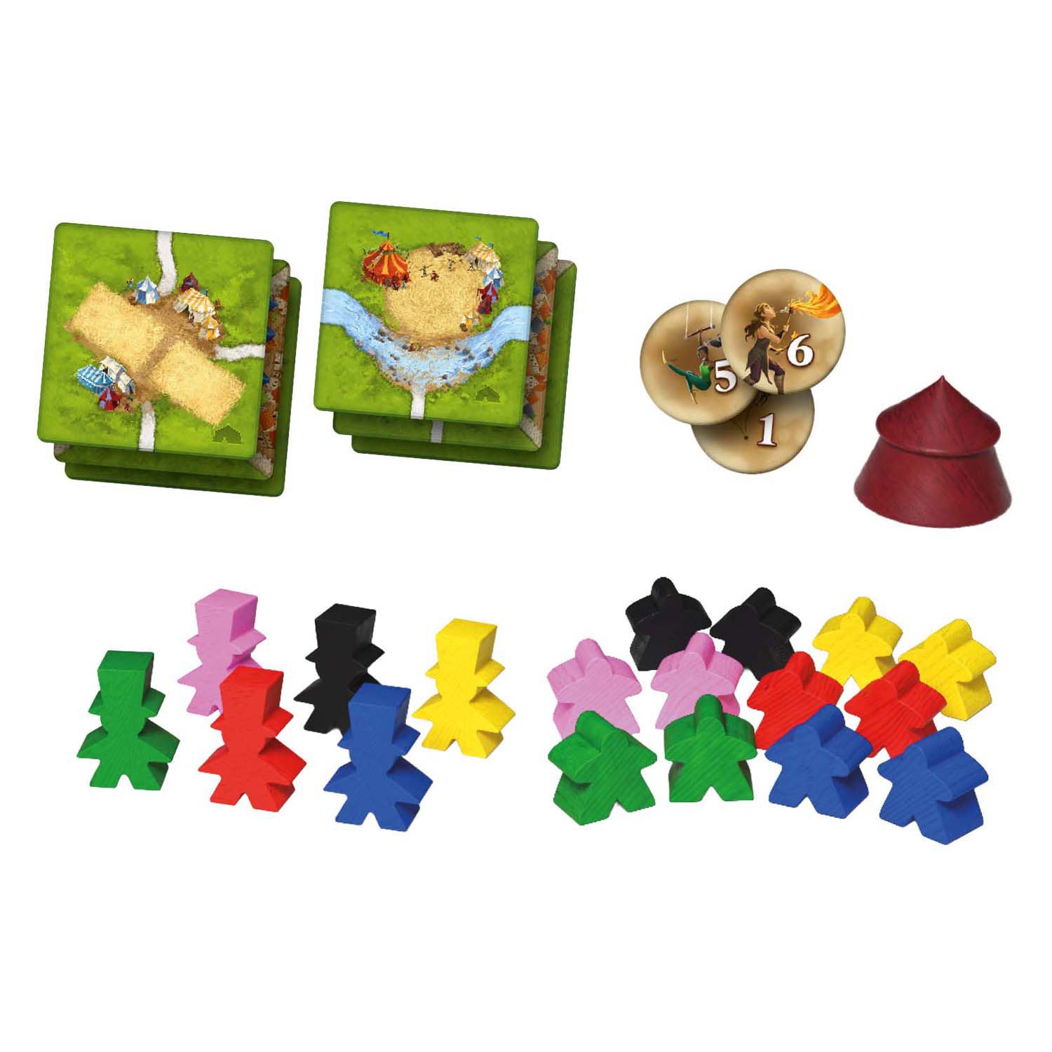 999games 999 games carcassonne circus artiesten uitbreiding