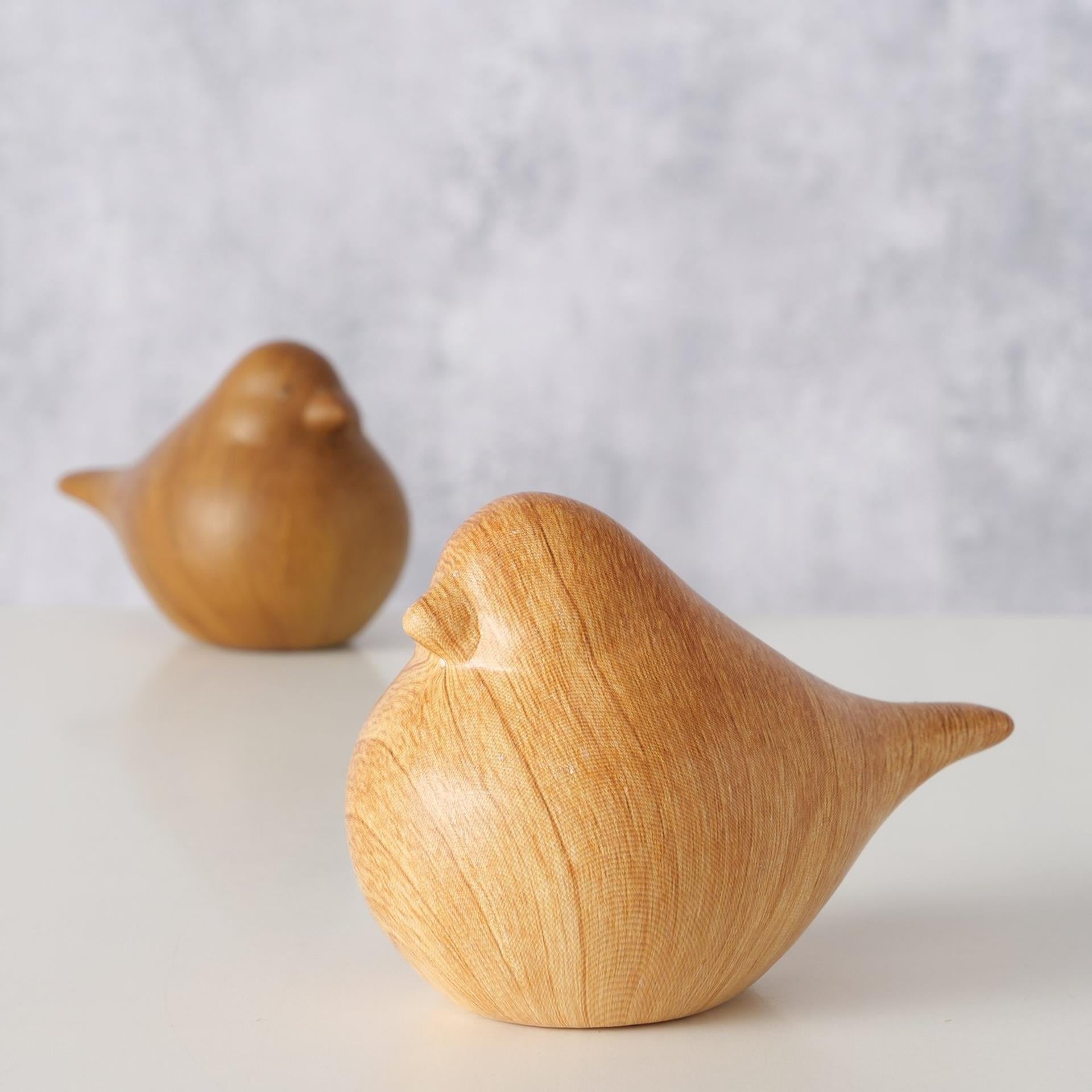 Boltze home beeld vogel keramiek h6cm