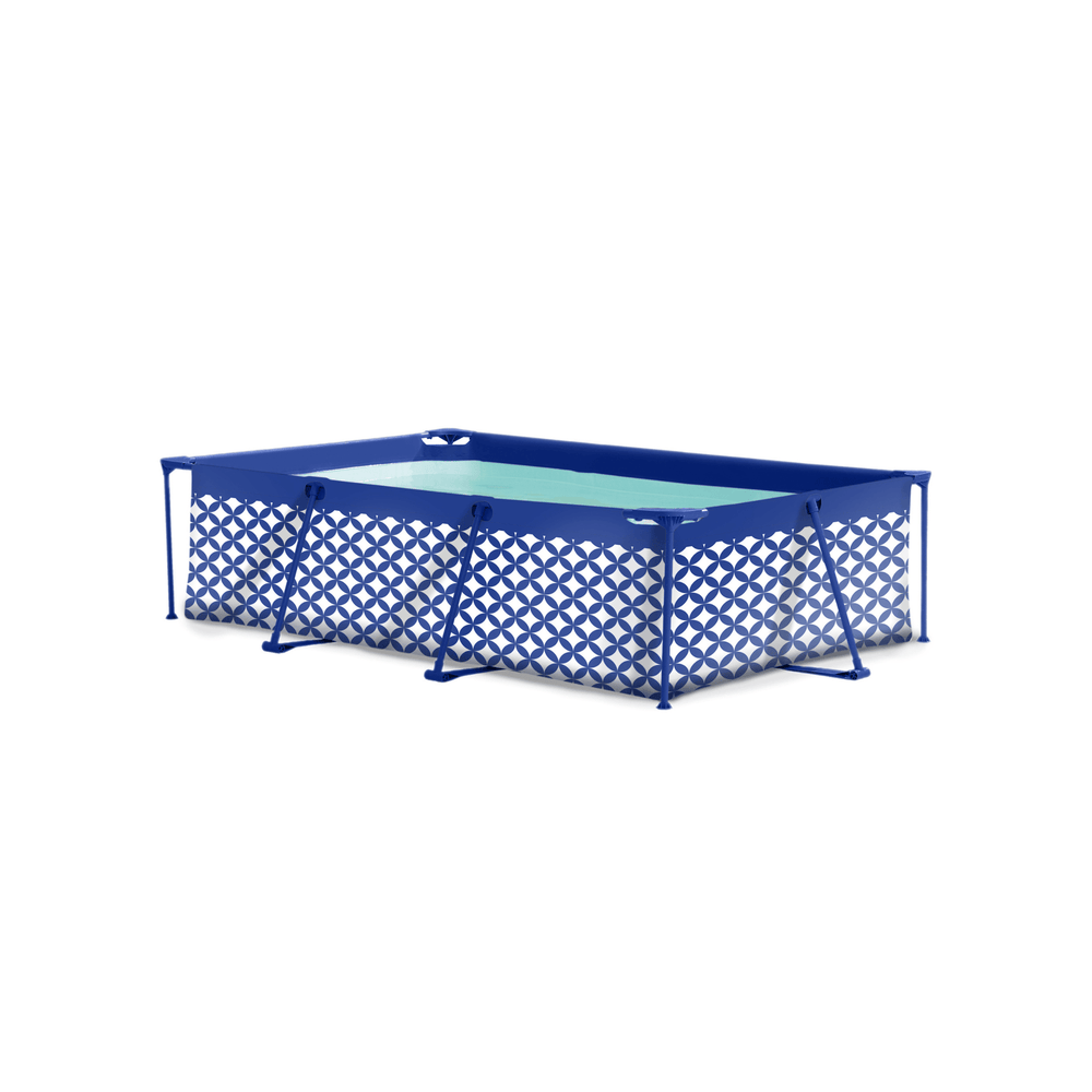 Elegantie | donkerblauw met opzet zwembad 260x160x65 cm
