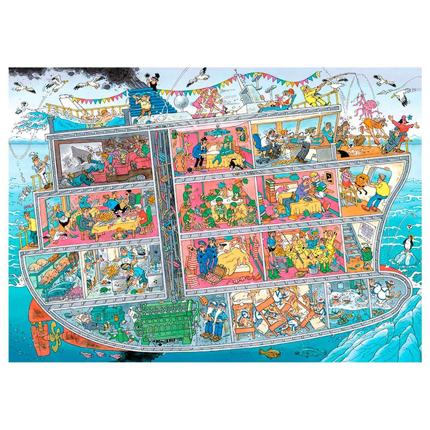 Jan van Haasteren Legpuzzel - Cruiseschip, 1000st.