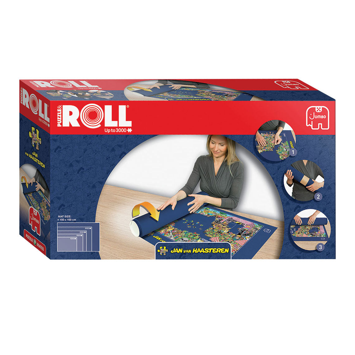 Jumbo jan van haasteren puzzelmat en rol, tot 3000 stukjes