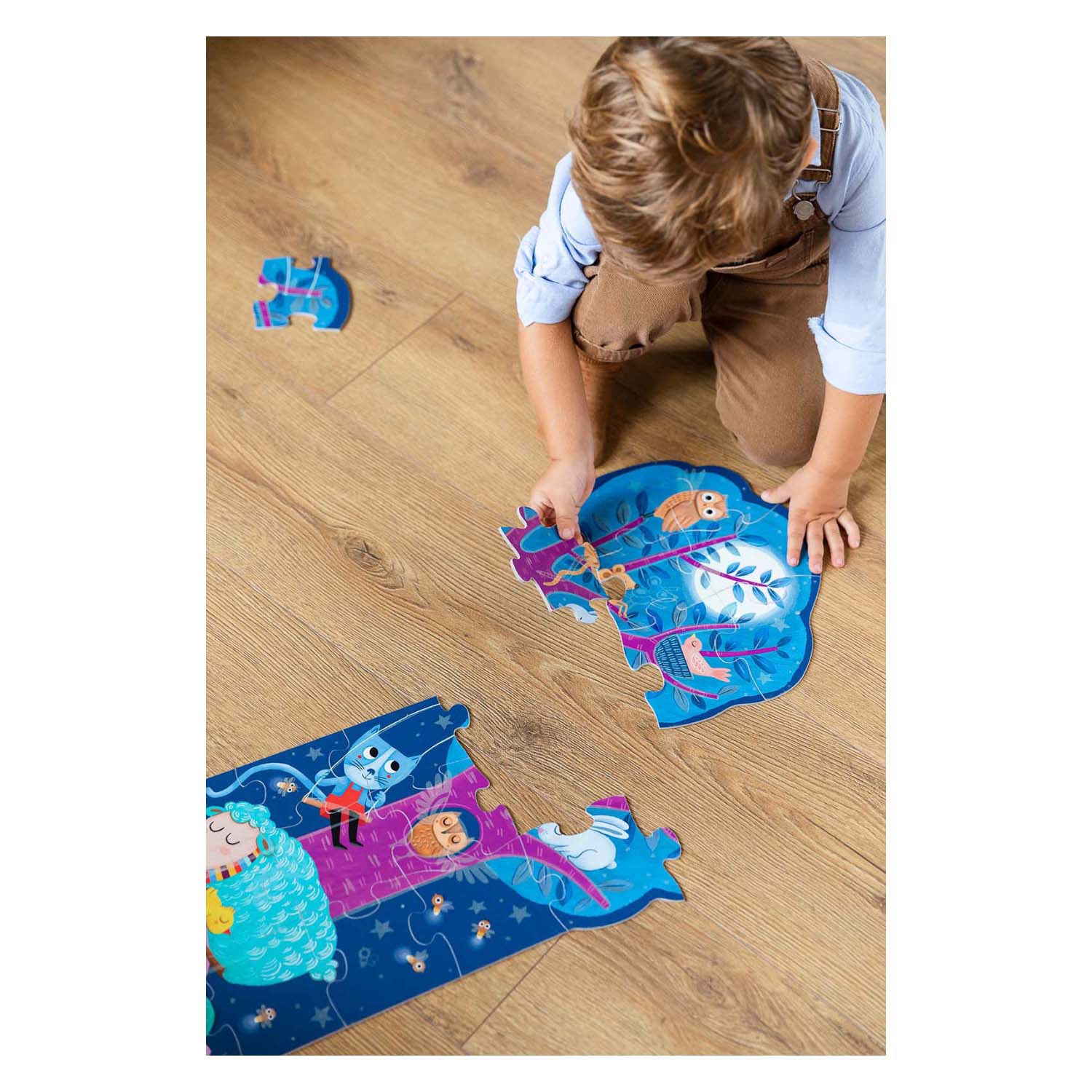 Jumbo goula omkeerbare puzzel xxl boerderij dag en nacht, 27st.