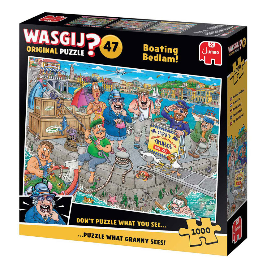 Jumbo wasgij original 47 legpuzzel - de boot in! - 1000st.