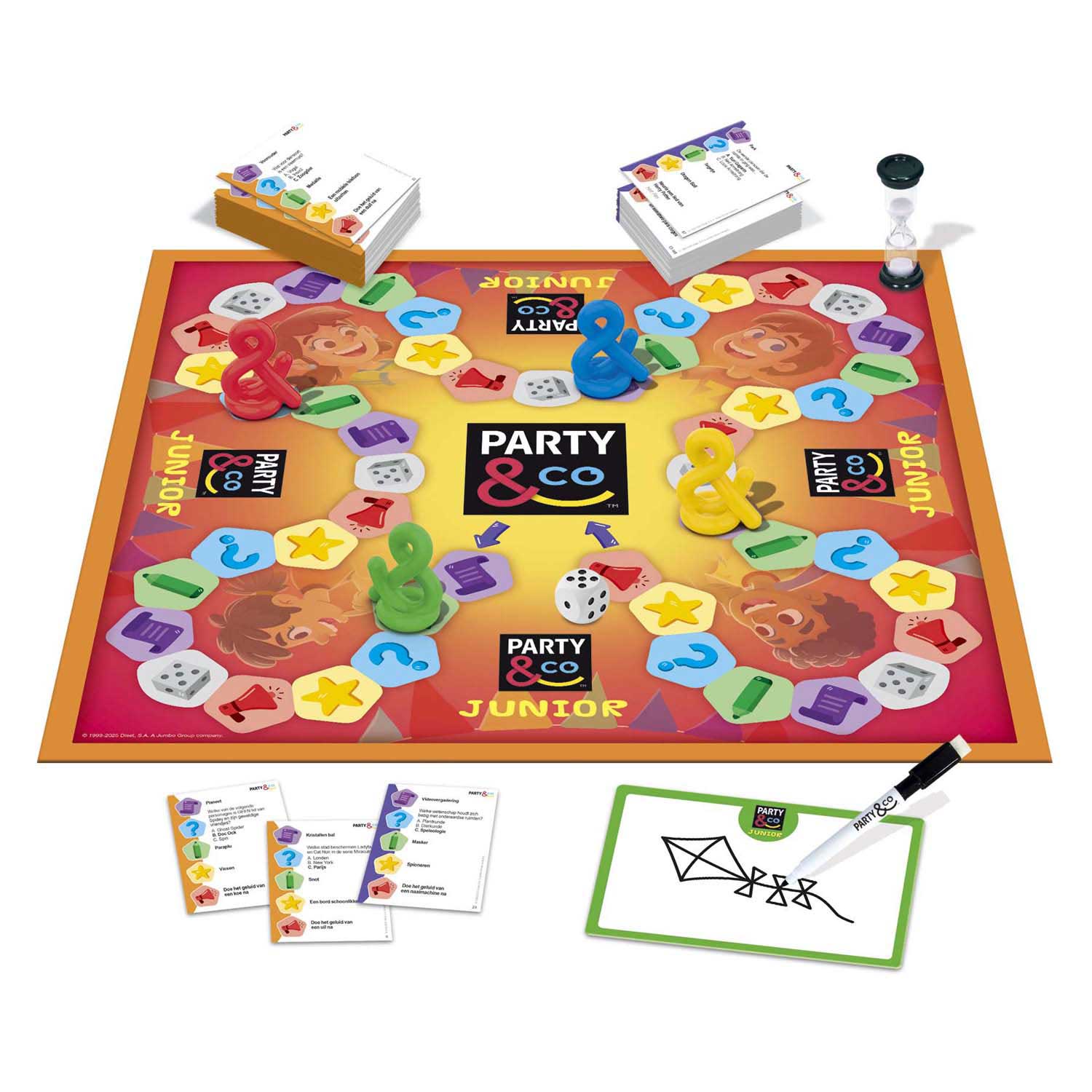 Jumbo party co. junior - bordspel voor kinderen - vanaf 8 jaar - actiespel - partyspel