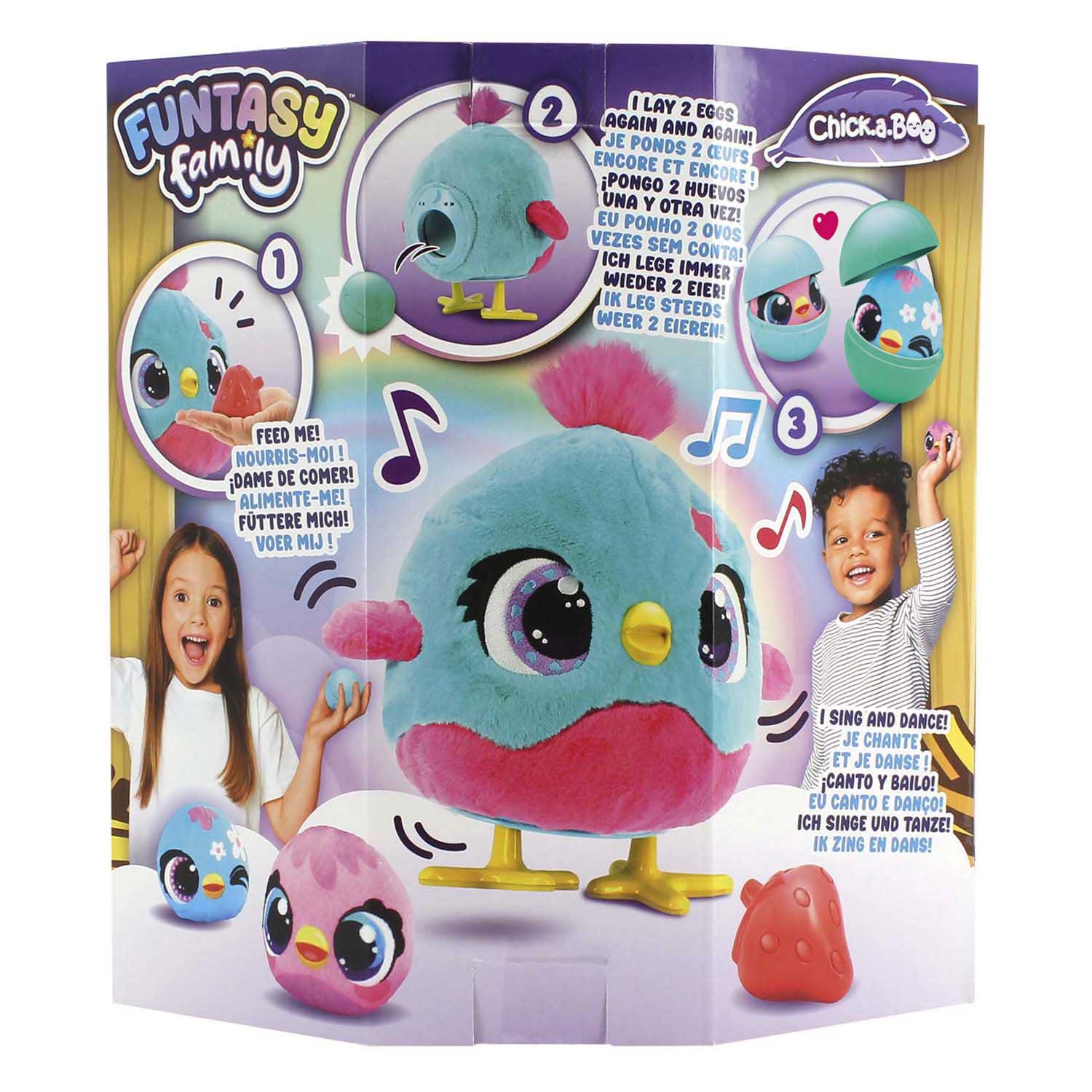 Jumbo funtasy family chick-a-boo - interactieve knuffel