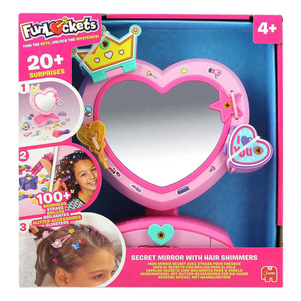 Funlockets jumbo - - geheime spiegel met haarglinsters - vanaf 4 jaar - haaraccessoires
